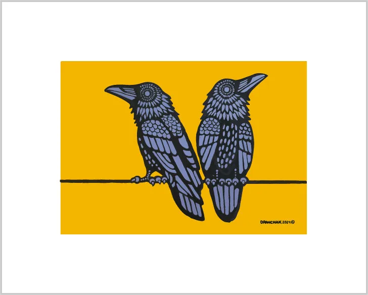 Two Ravens ~ Ready to Frame