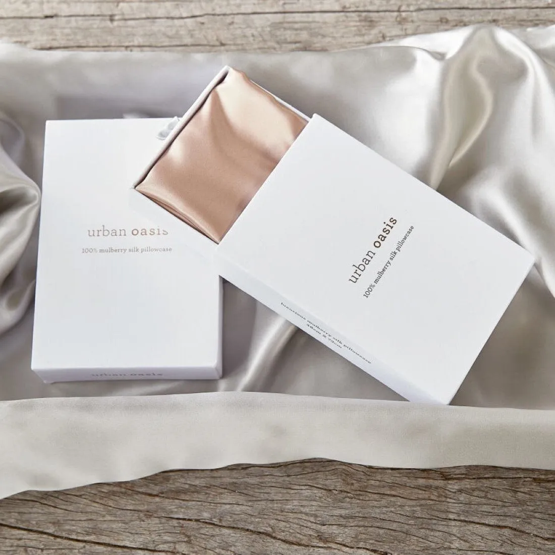 Urban Oasis Silk Pillowcase Chalk
