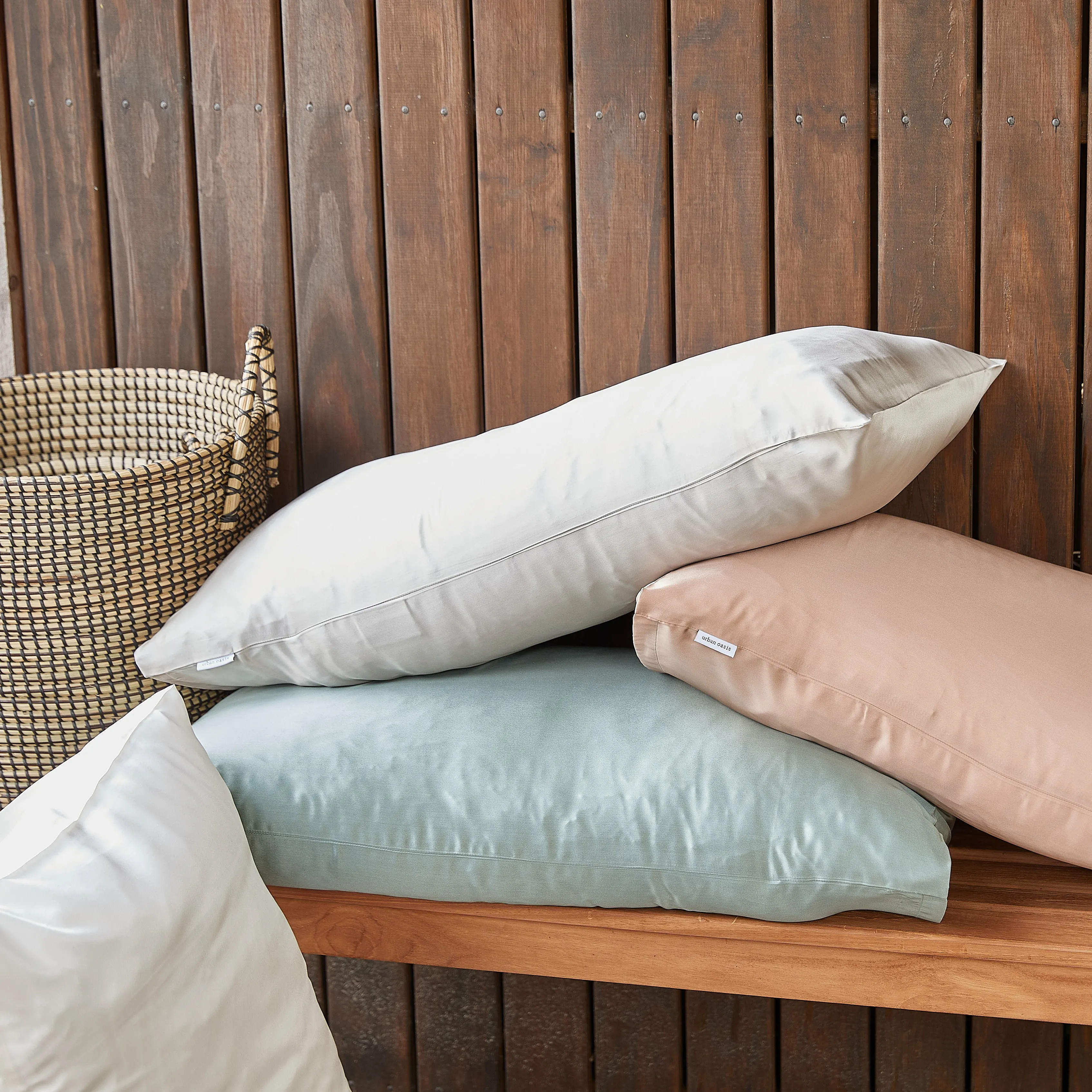 Urban Oasis Silk Pillowcase Chalk