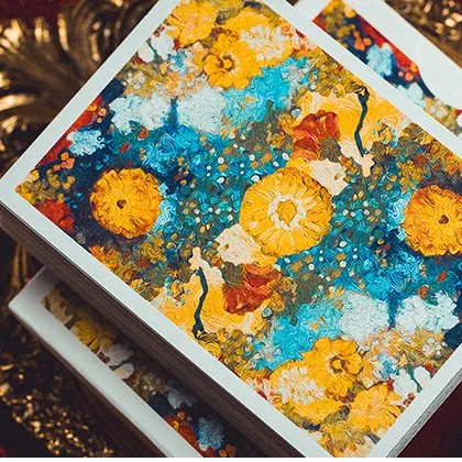 Van Gogh Zinnias Playing Cards