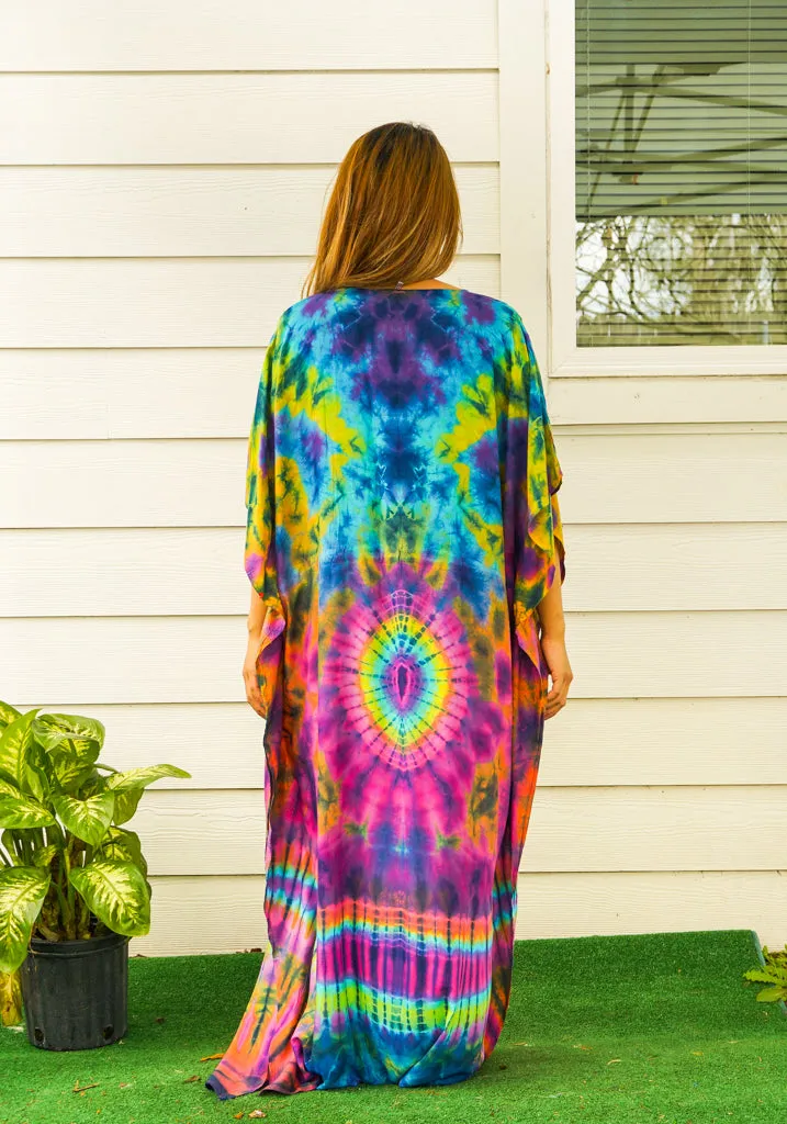 Vibrant Vortex Tie Dye Kaftan