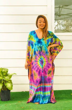 Vibrant Vortex Tie Dye Kaftan