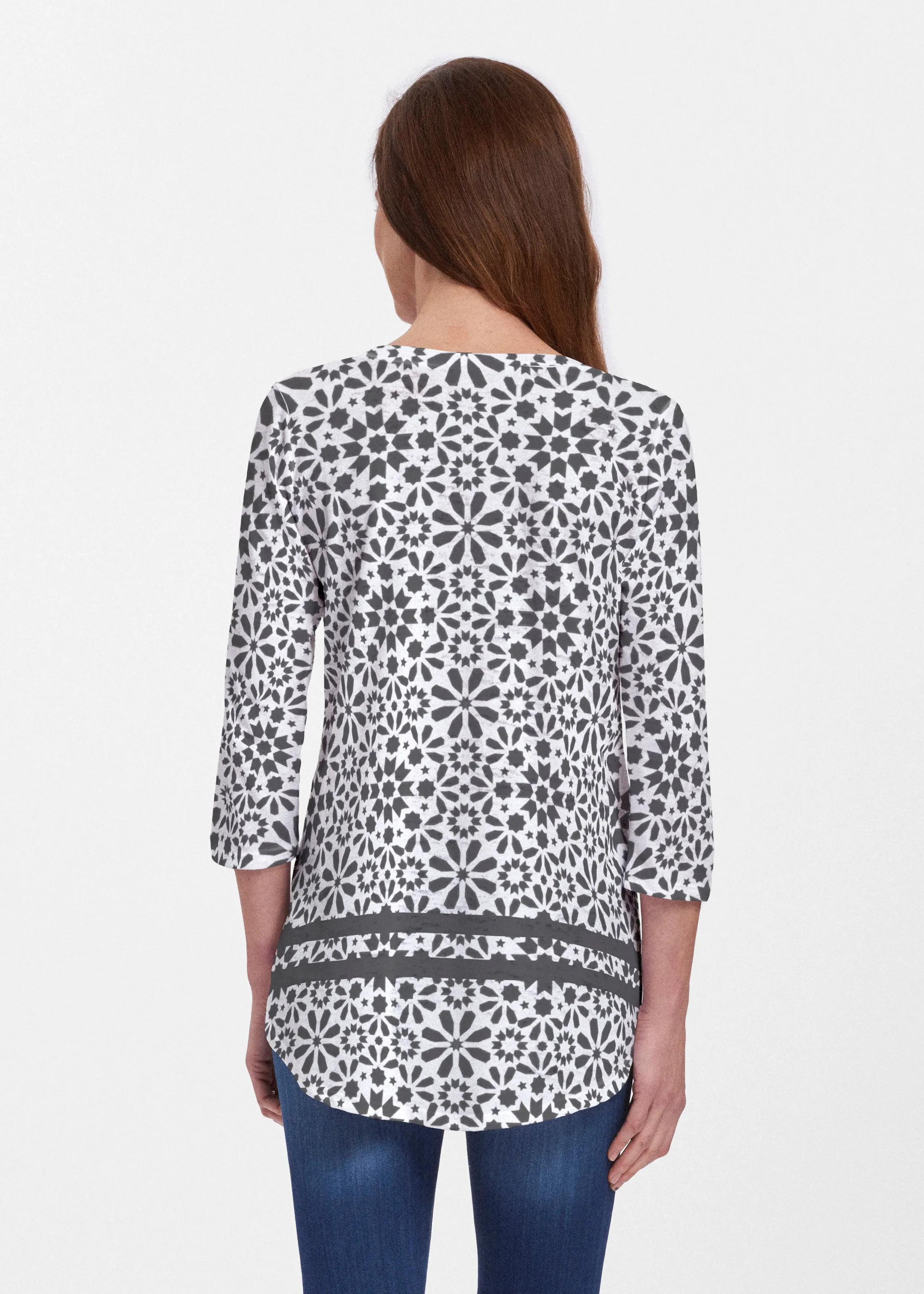 Victoria (14301) ~ V-neck Flowy Tunic