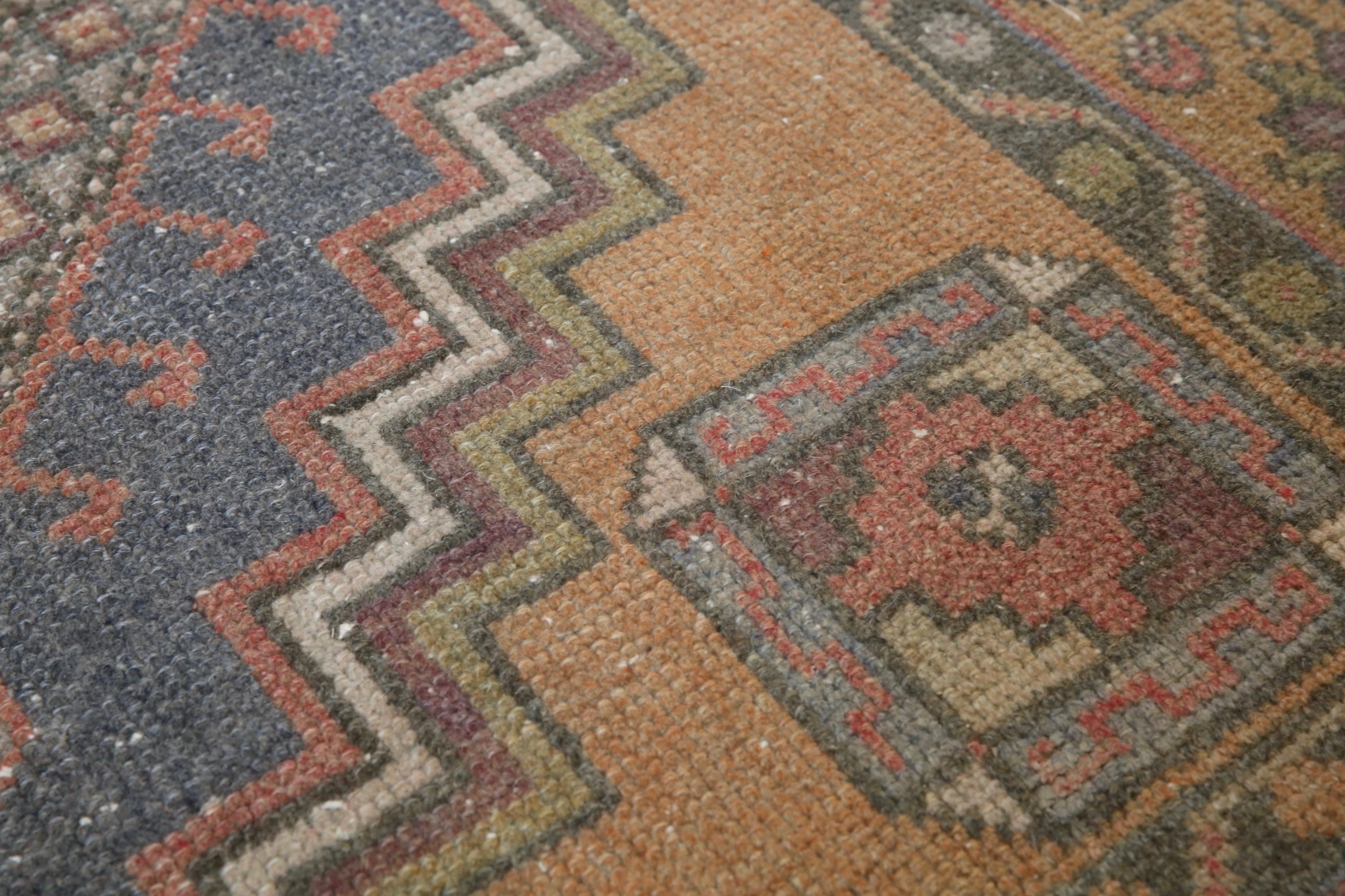 Vintage Anatolian Rug 3.9ftx7ft