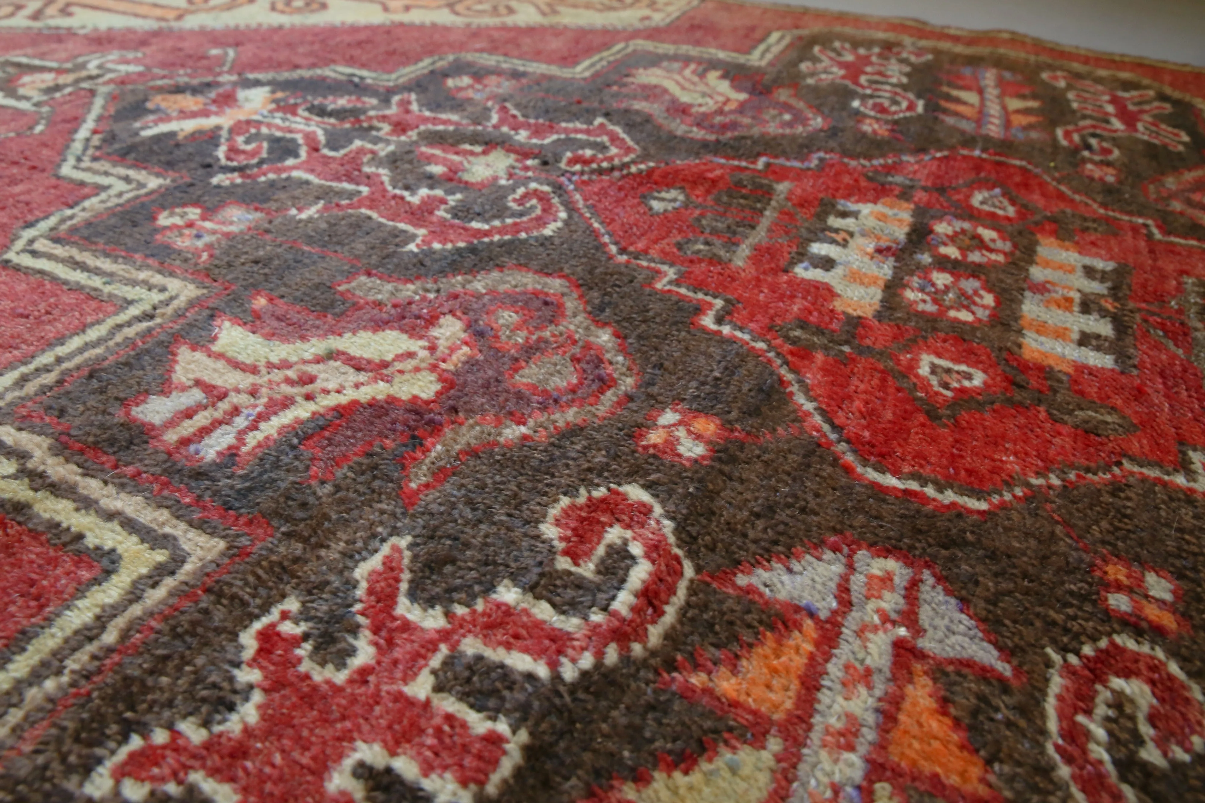 Vintage Anatolian Runner Rug 2.11ftx10.7ft
