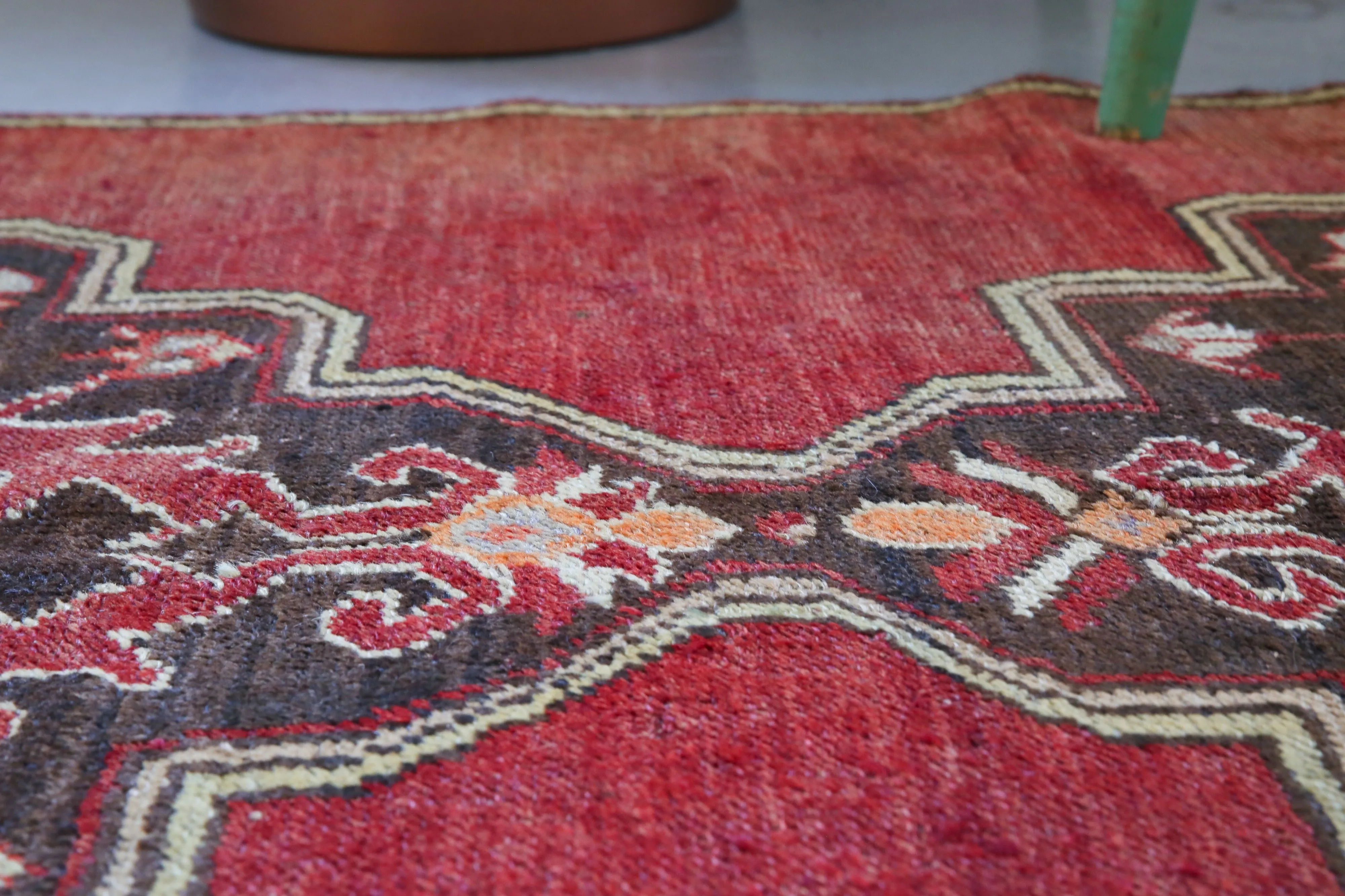 Vintage Anatolian Runner Rug 2.11ftx10.7ft