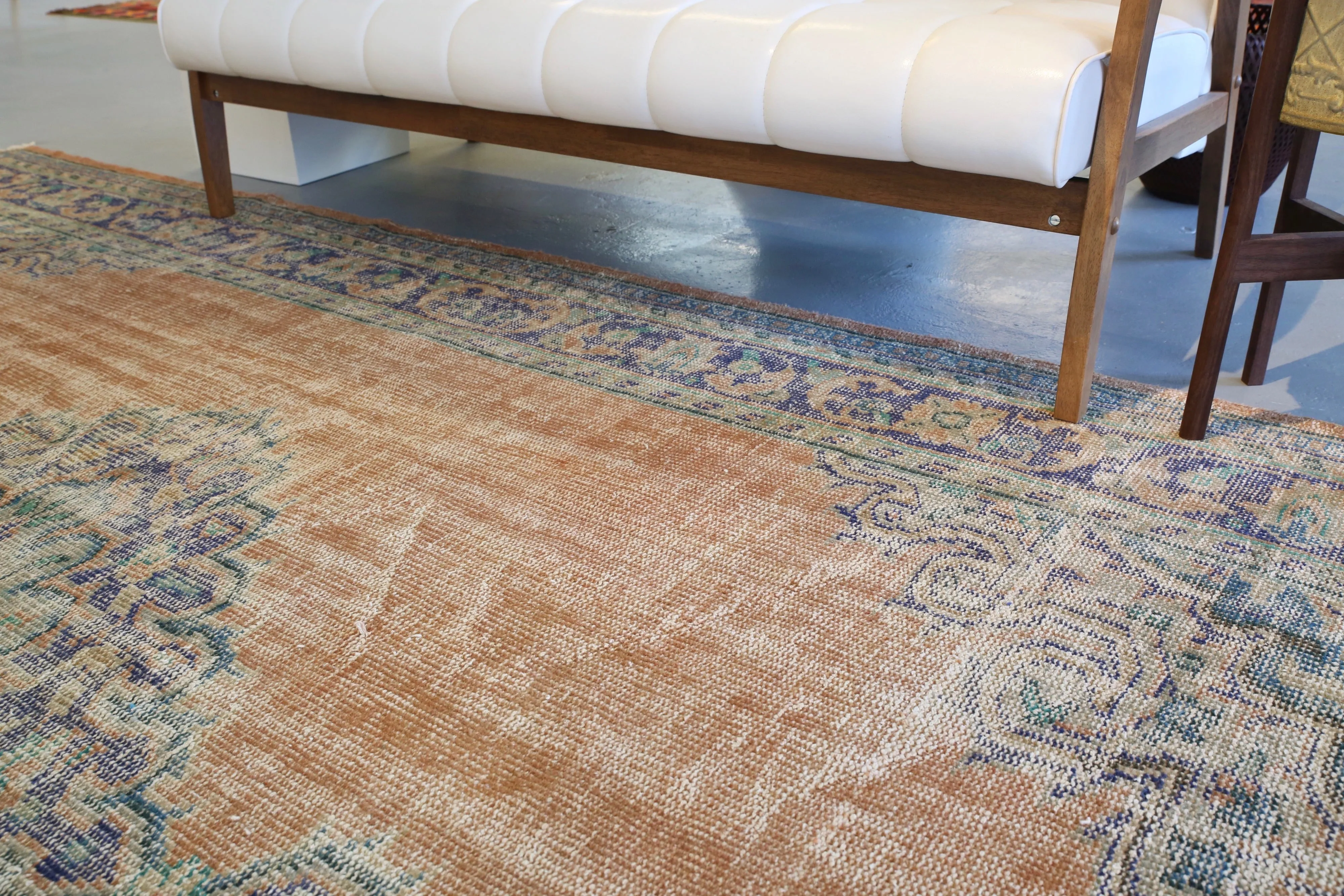 Vintage Demirci Oushak Rug 7.5ftx10ft