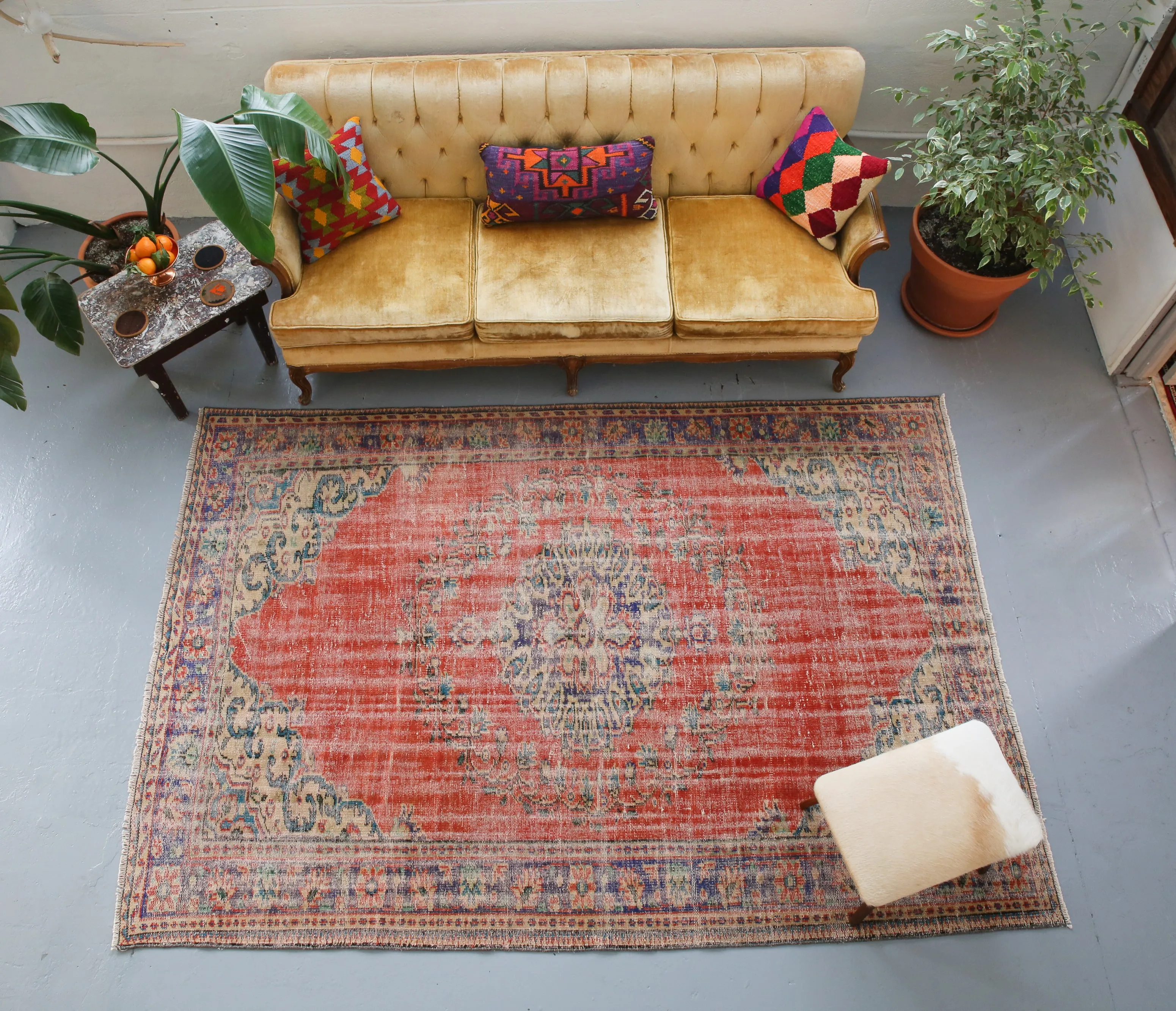Vintage Demirci Rug 6ftx8.8ft