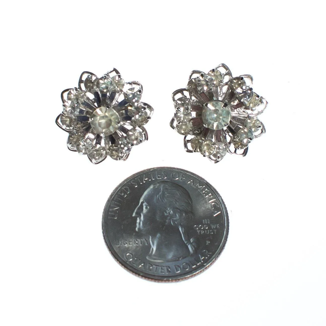Vintage Sarah Coventry Petite Diamante Rhinestone Earrings