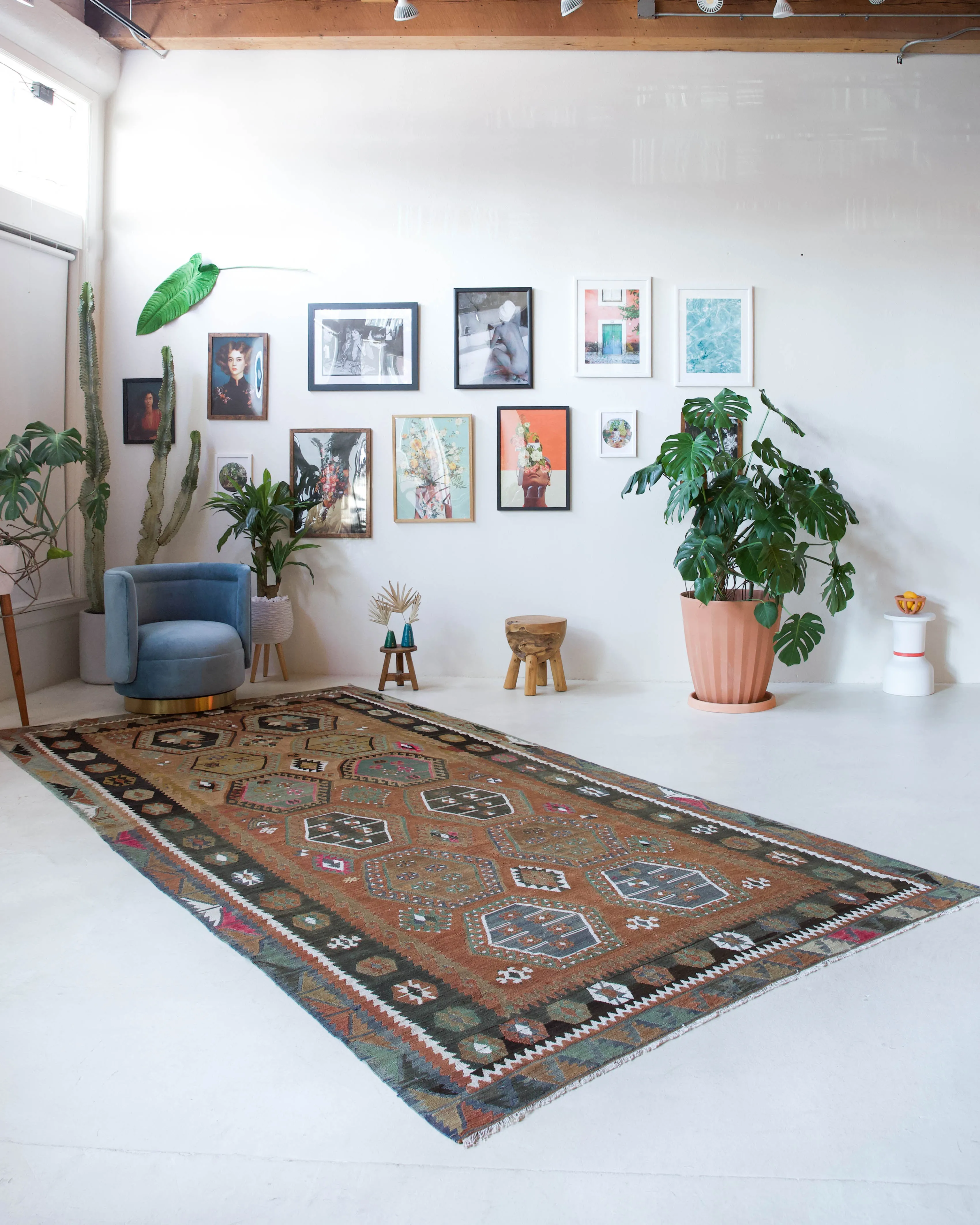 Vintage Sivas Sarkisla Kilim Rug 6'5"x13'8"