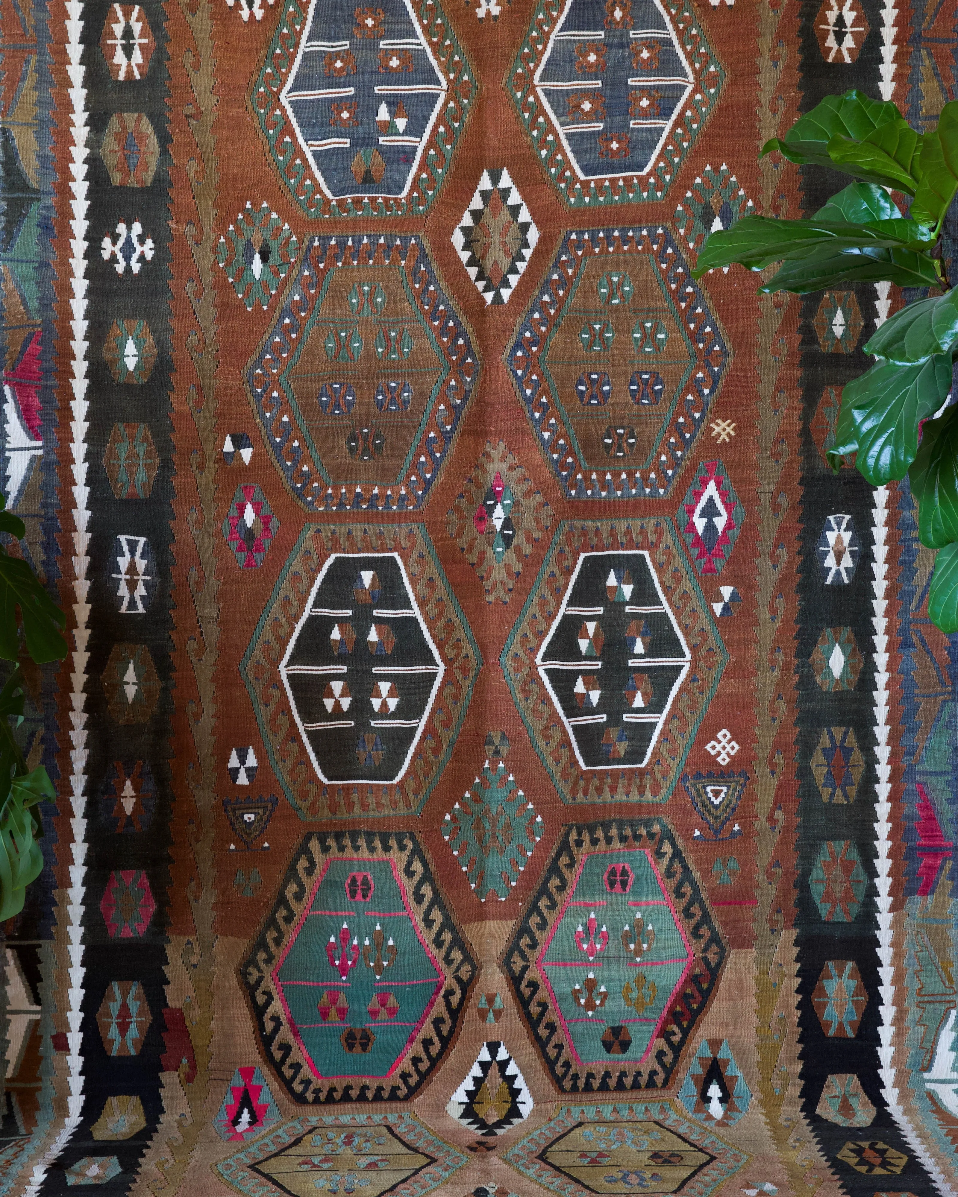 Vintage Sivas Sarkisla Kilim Rug 6'5"x13'8"