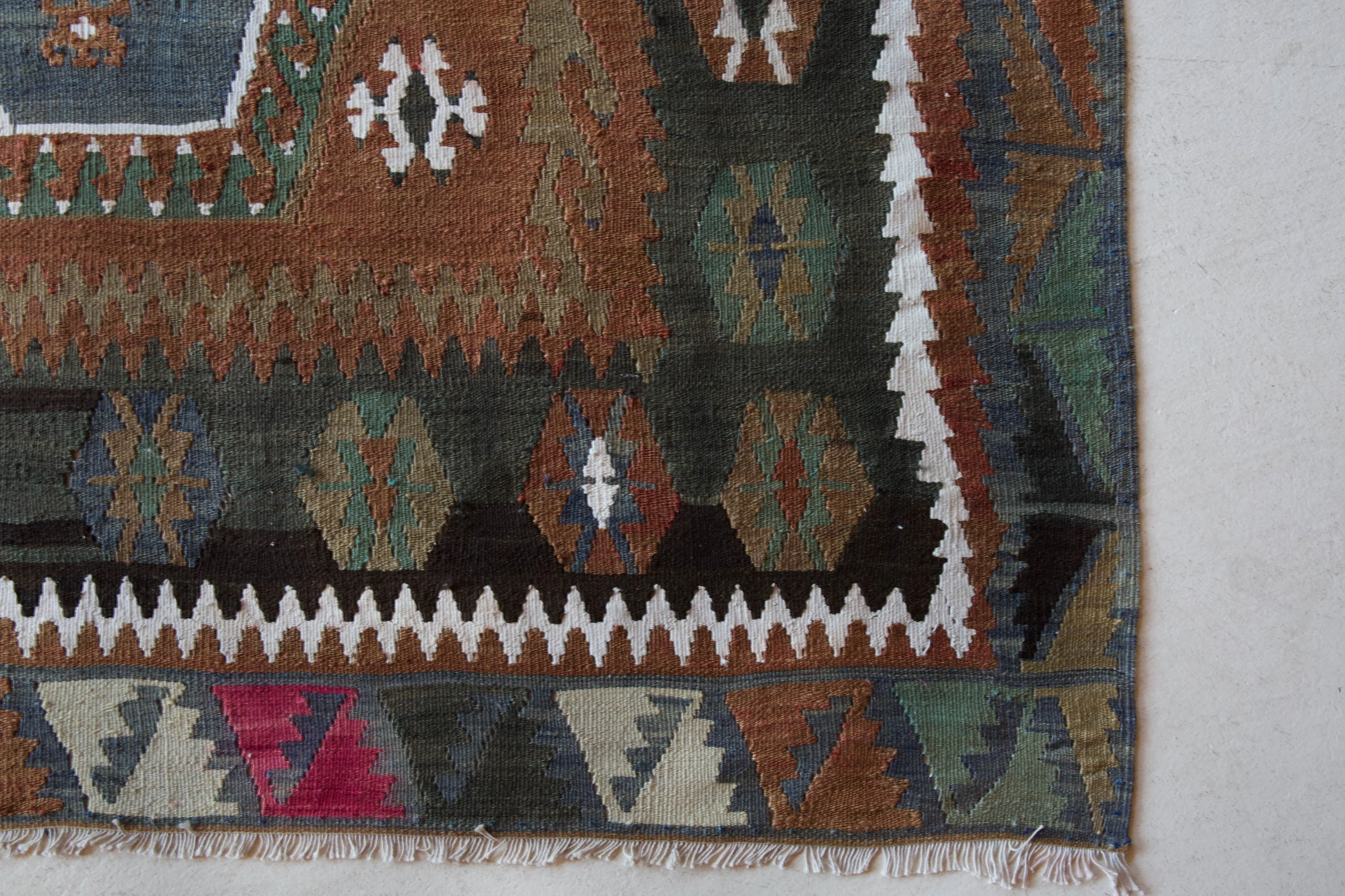 Vintage Sivas Sarkisla Kilim Rug 6'5"x13'8"