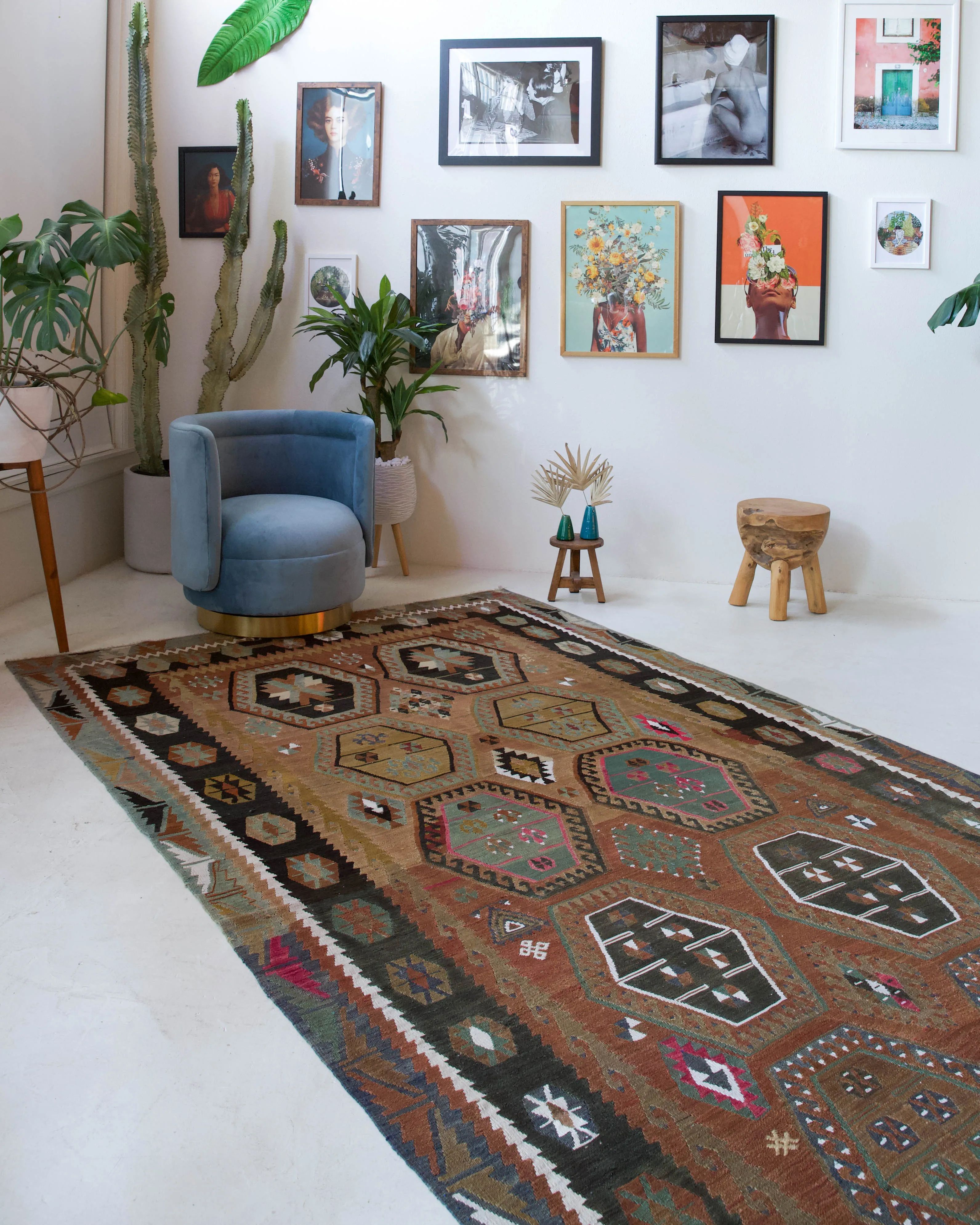 Vintage Sivas Sarkisla Kilim Rug 6'5"x13'8"