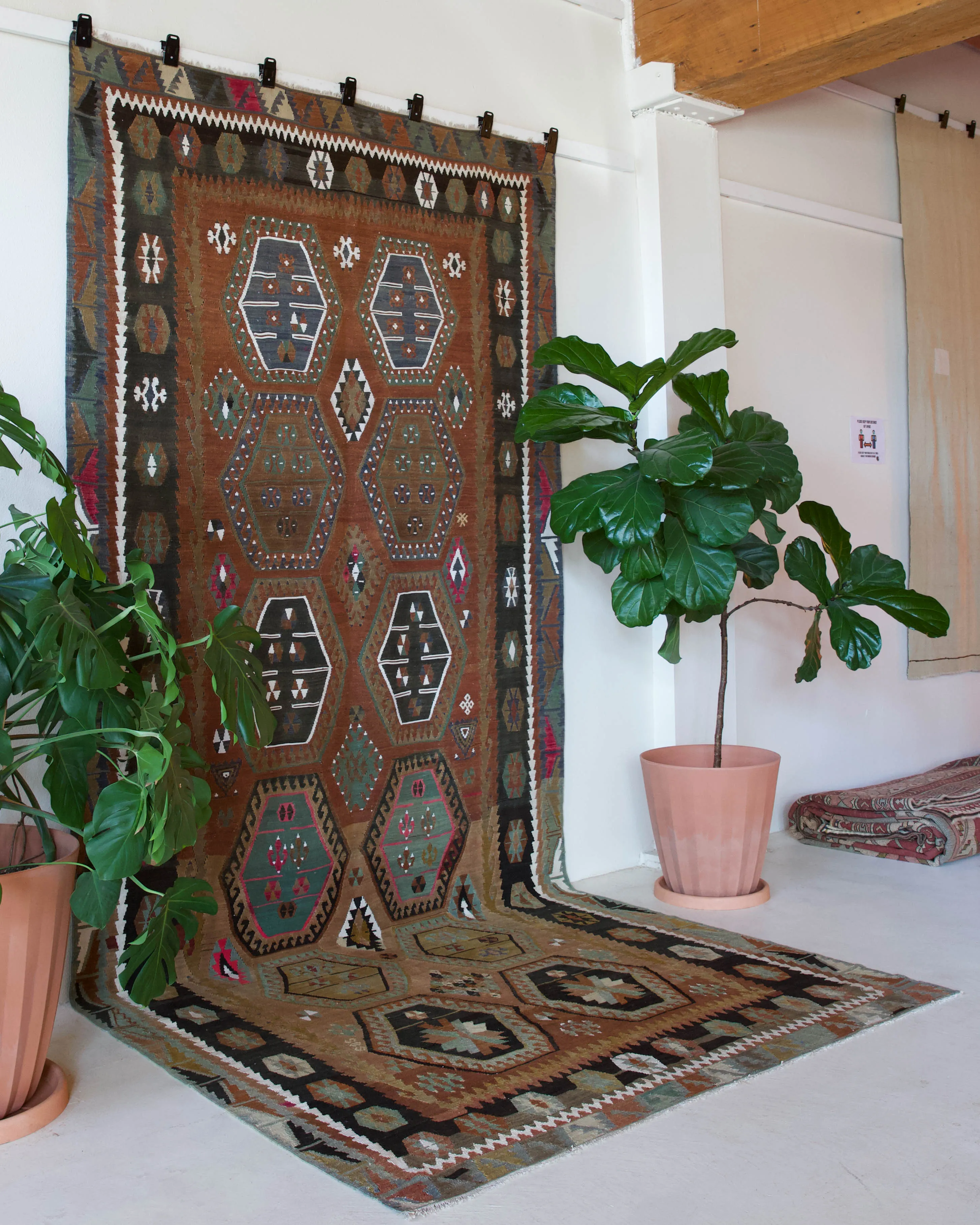 Vintage Sivas Sarkisla Kilim Rug 6'5"x13'8"