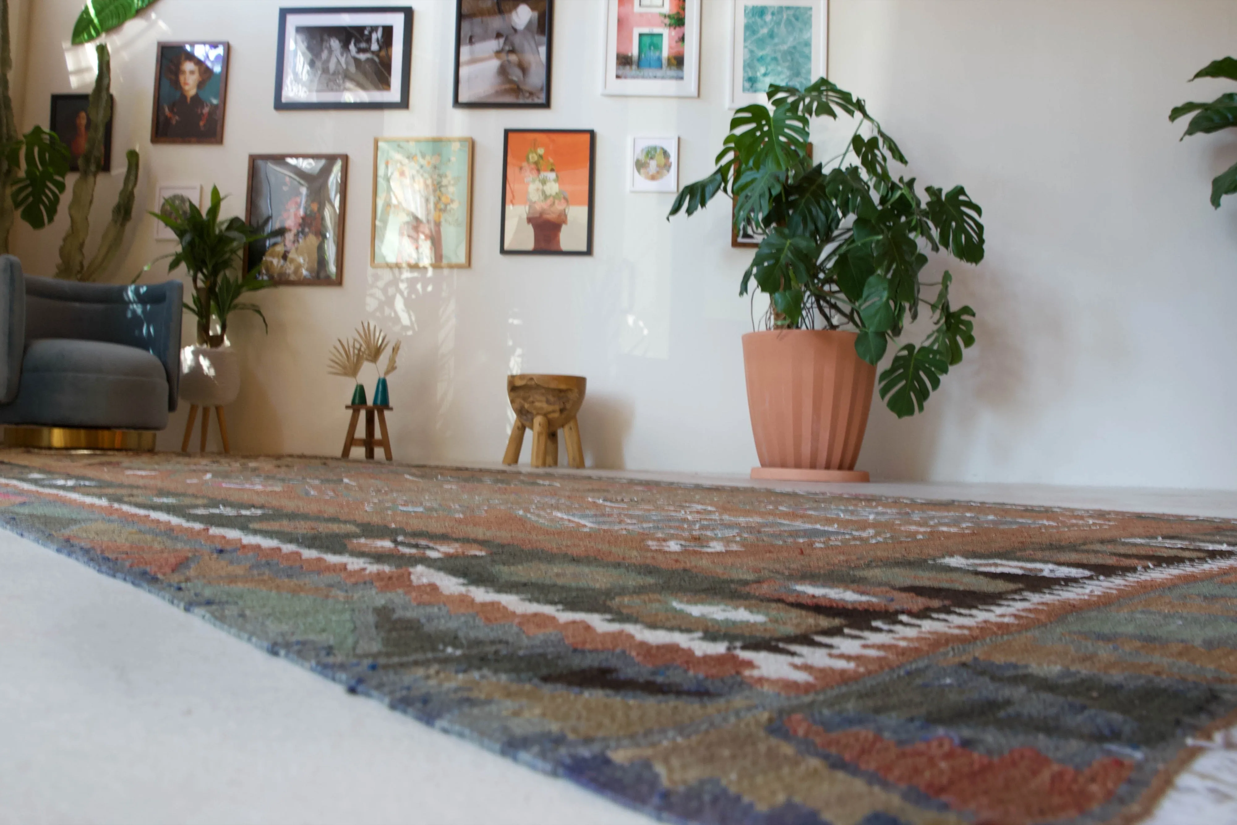 Vintage Sivas Sarkisla Kilim Rug 6'5"x13'8"