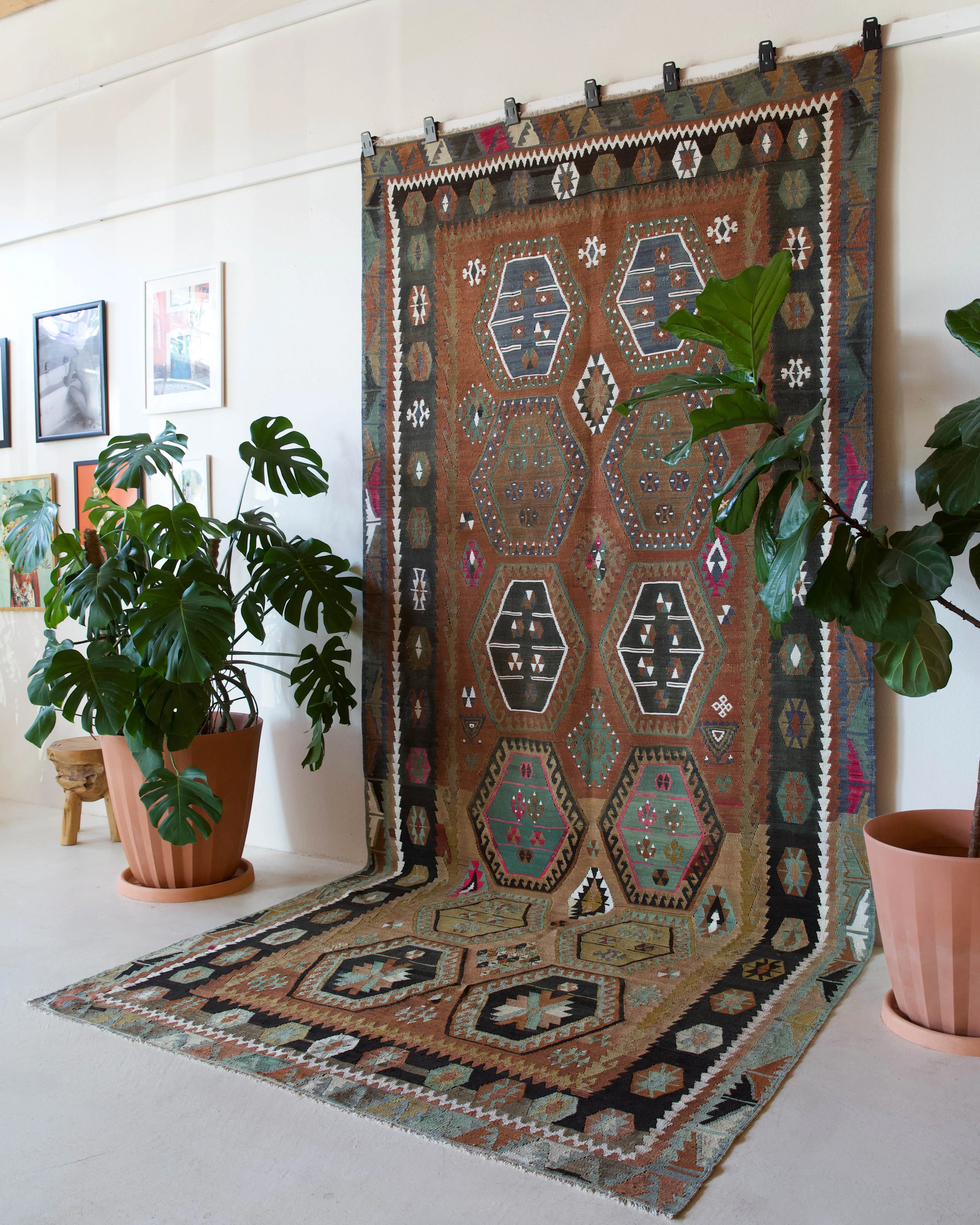Vintage Sivas Sarkisla Kilim Rug 6'5"x13'8"