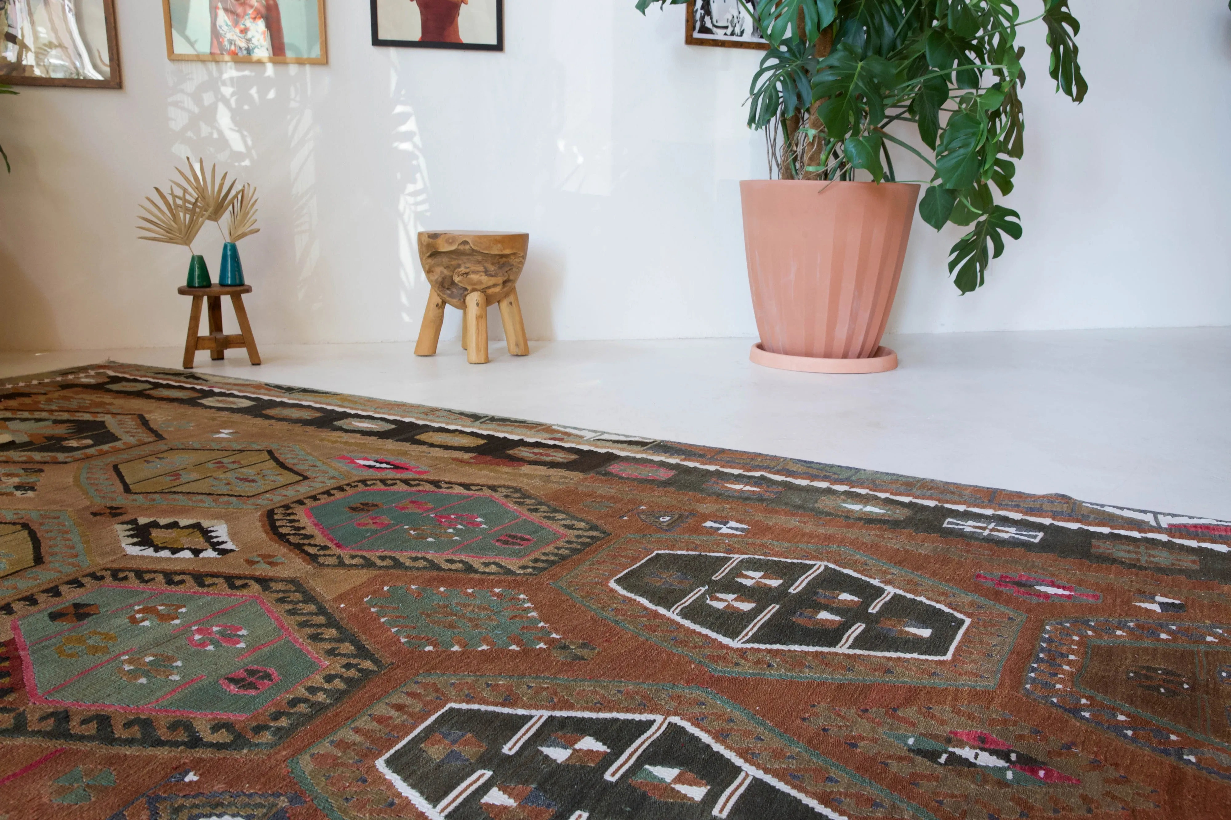 Vintage Sivas Sarkisla Kilim Rug 6'5"x13'8"