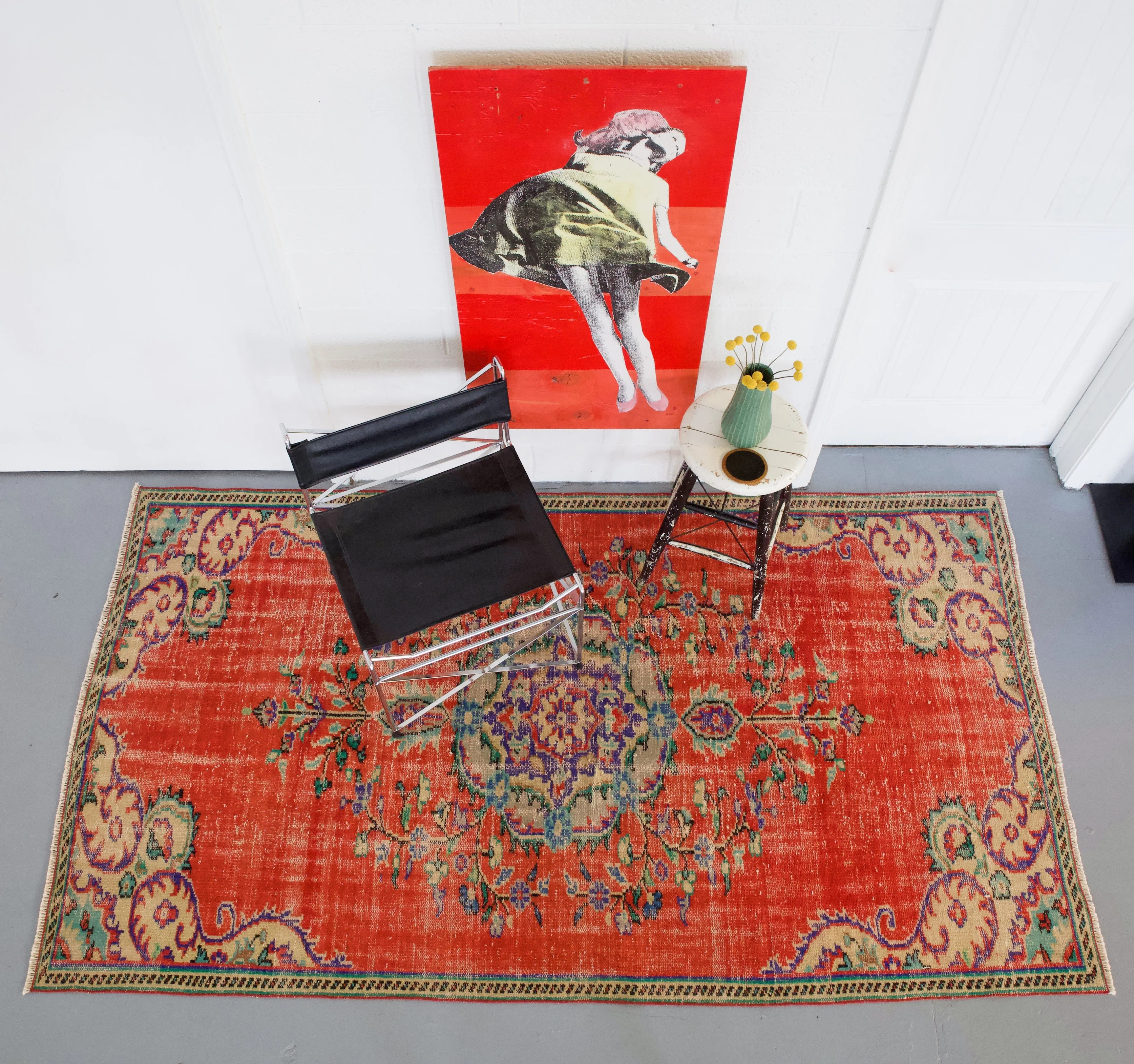 Vintage Turkish Demirci Rug