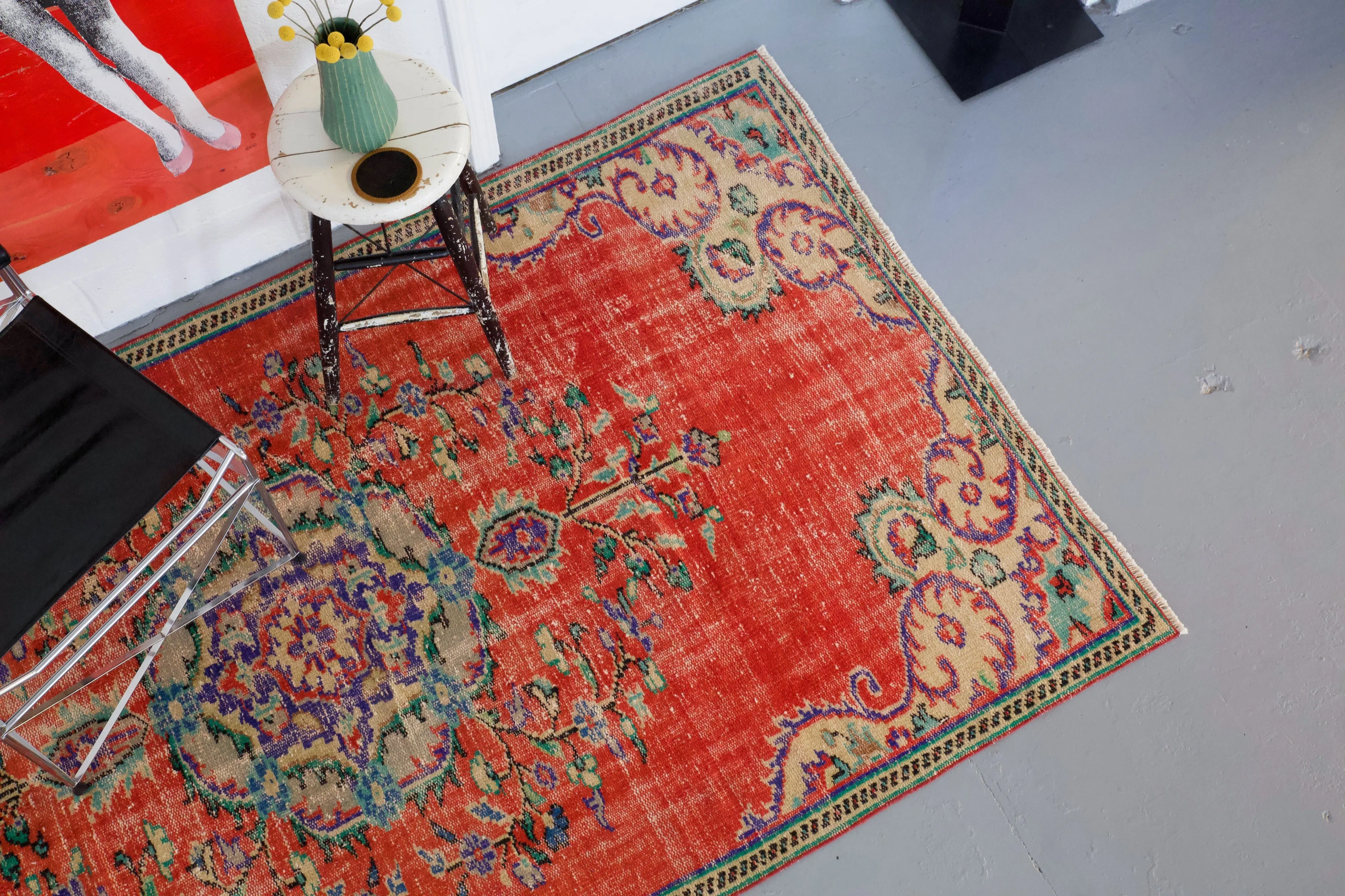 Vintage Turkish Demirci Rug