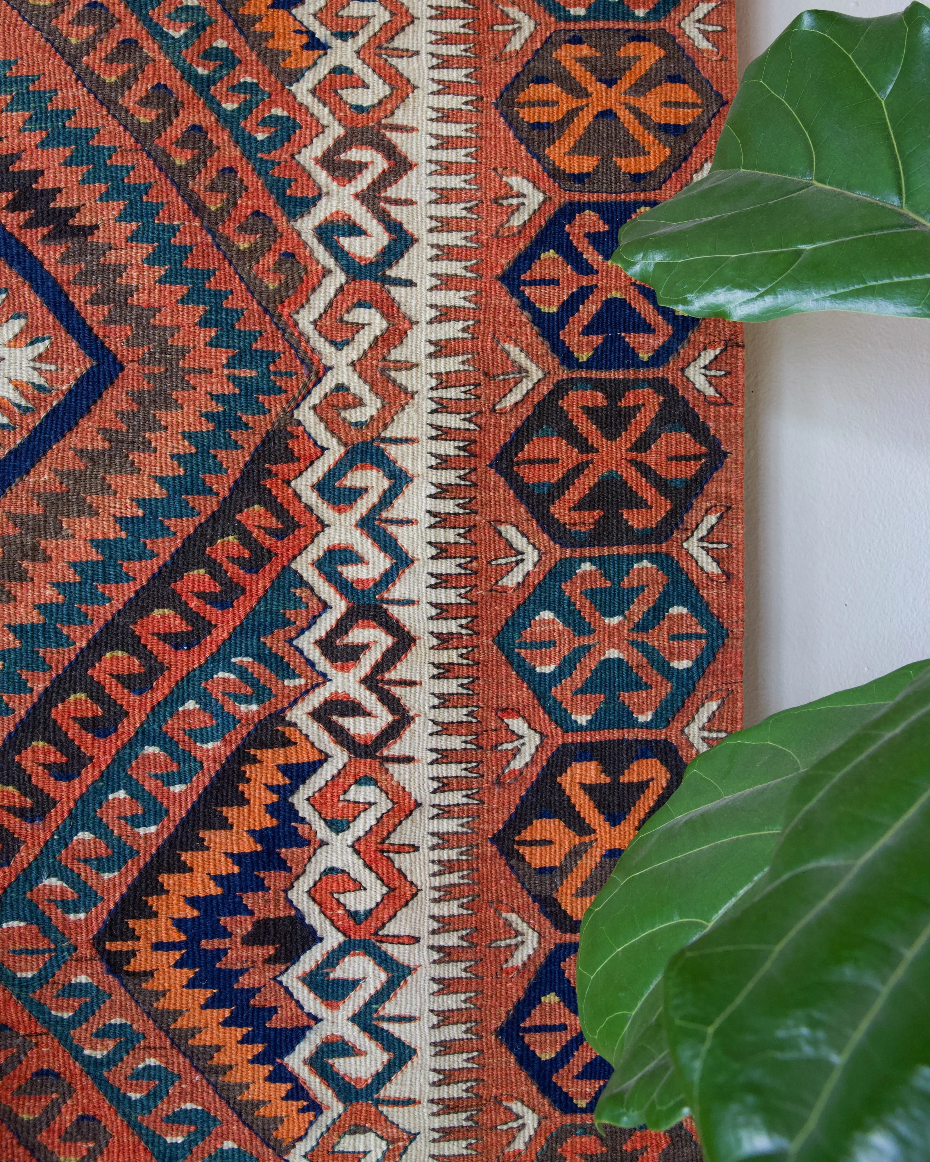 Vintage Turkish Fethiye Kilim Rug 5'4"x8'3"