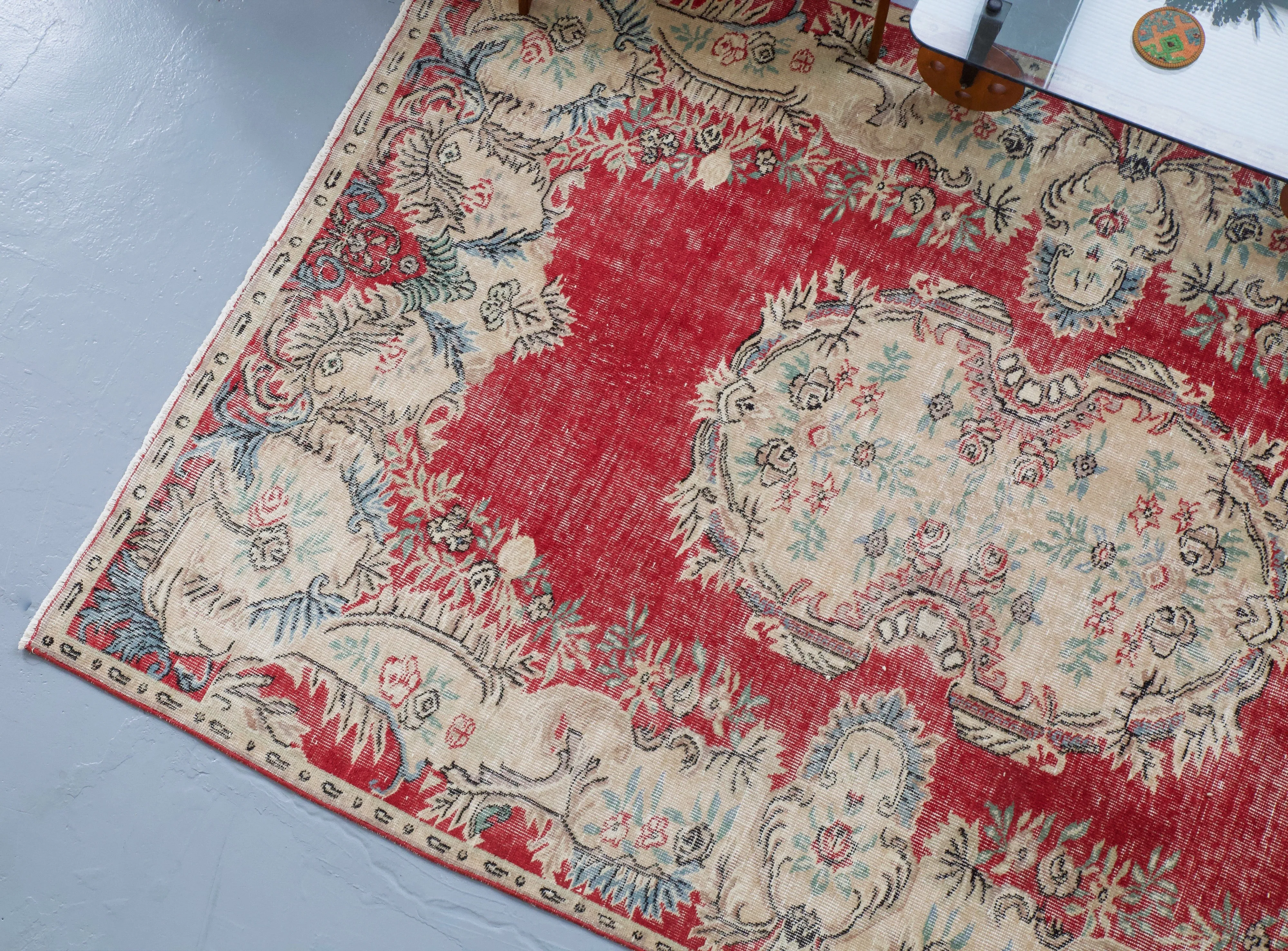 Vintage Turkish Isparta Rug