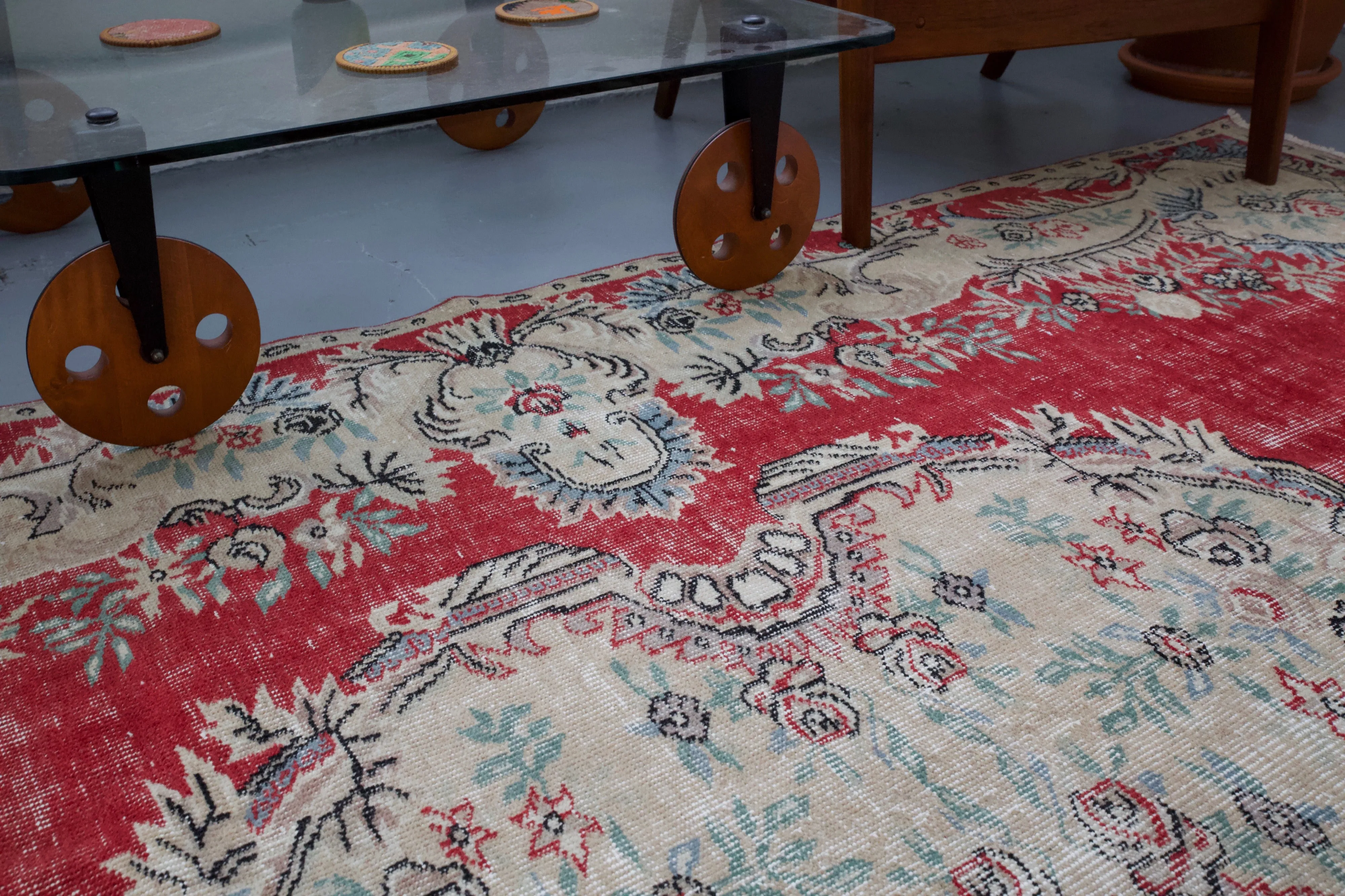 Vintage Turkish Isparta Rug