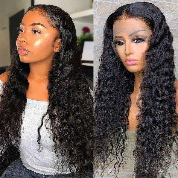 Water Wave Lace Front Wig Sdamey 13x4/13x6 Transparent Lace Human Hair Wigs