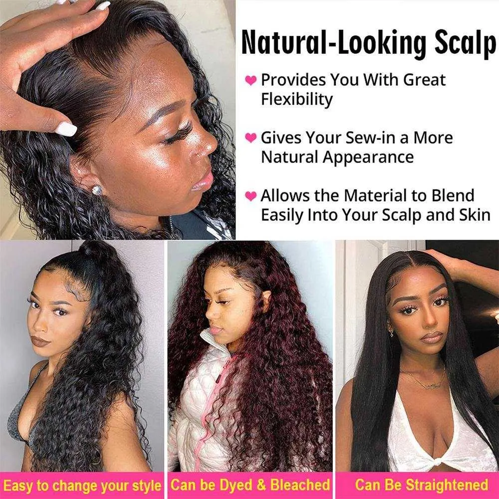 Water Wave Lace Front Wig Sdamey 13x4/13x6 Transparent Lace Human Hair Wigs