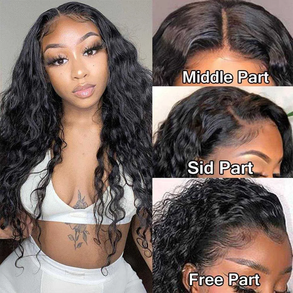 Water Wave Lace Front Wig Sdamey 13x4/13x6 Transparent Lace Human Hair Wigs