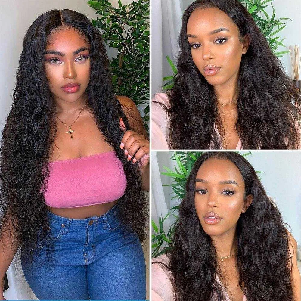 Water Wave Lace Front Wig Sdamey 13x4/13x6 Transparent Lace Human Hair Wigs