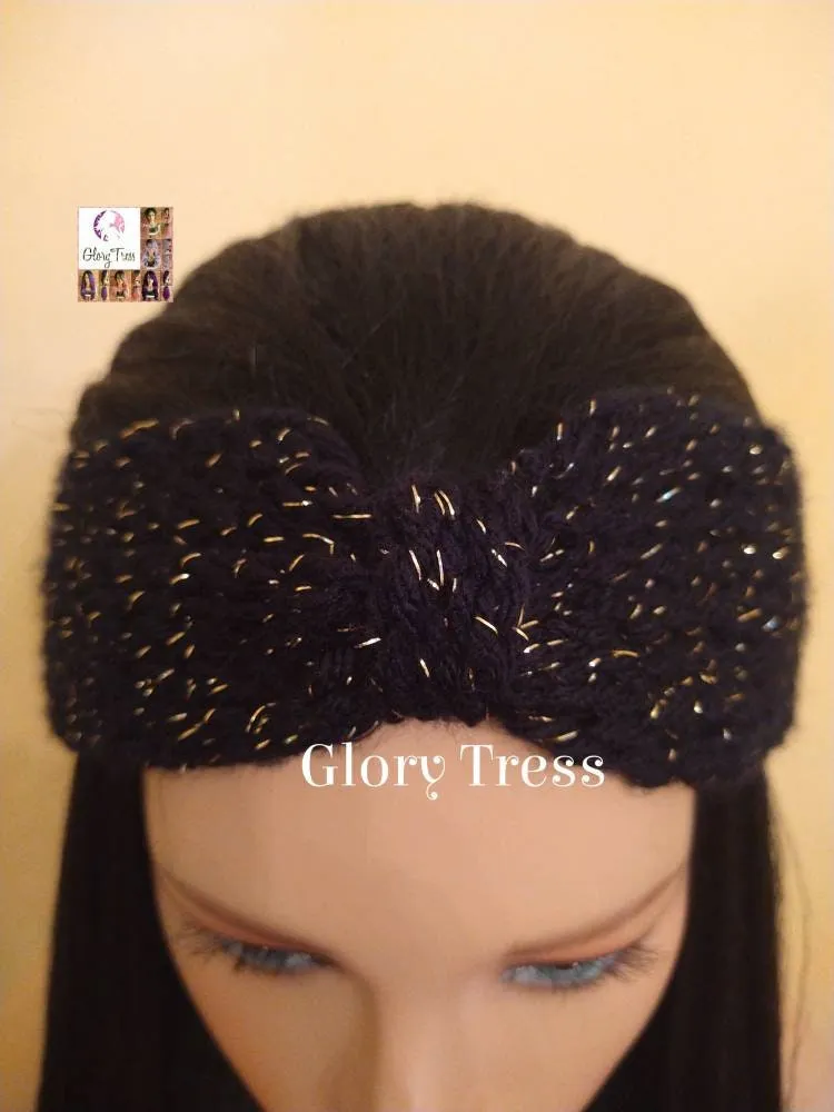 Wigs - Half Wig - Crochet Headband - Black Headband - Yaki Straight Half Wig - Wig - Beginner  Friendly Wig, Glory Tress  // LUXURY