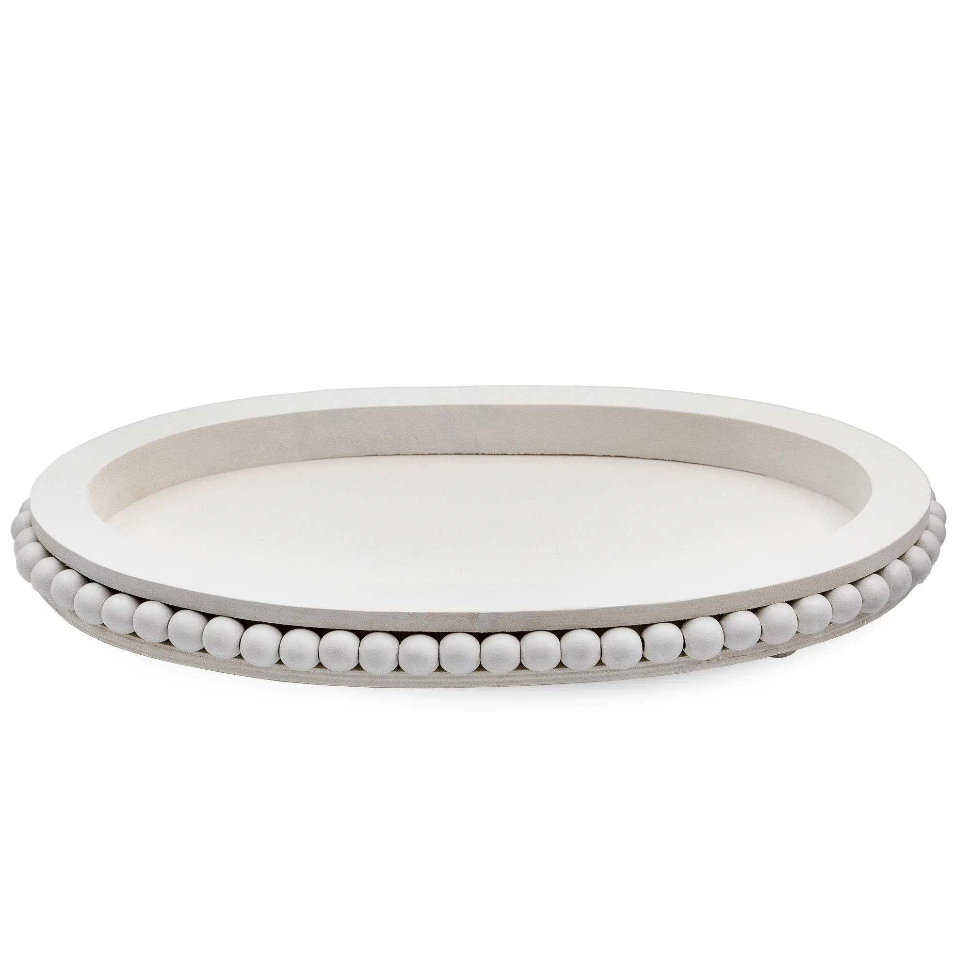 Wood Beaded Tray