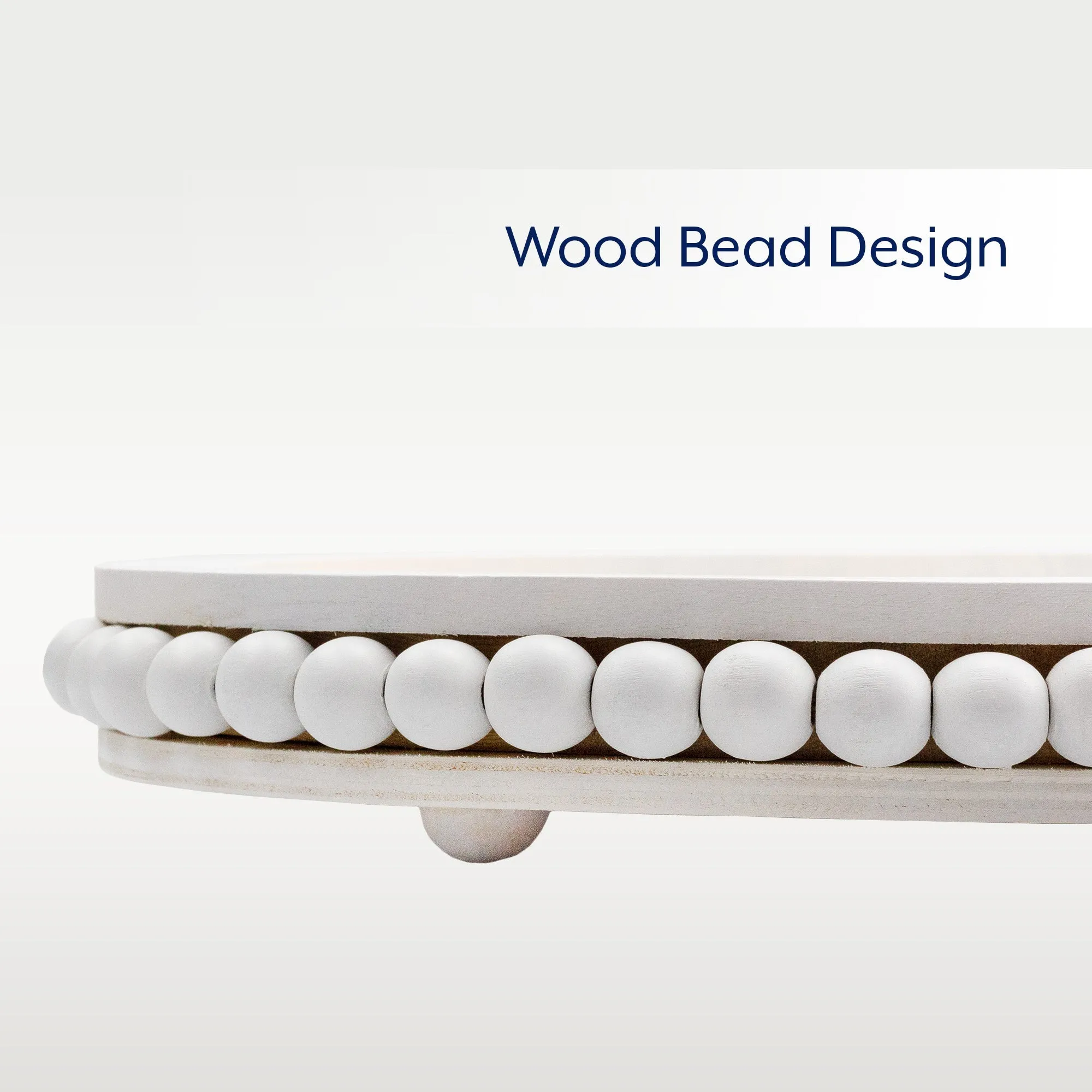 Wood Beaded Tray