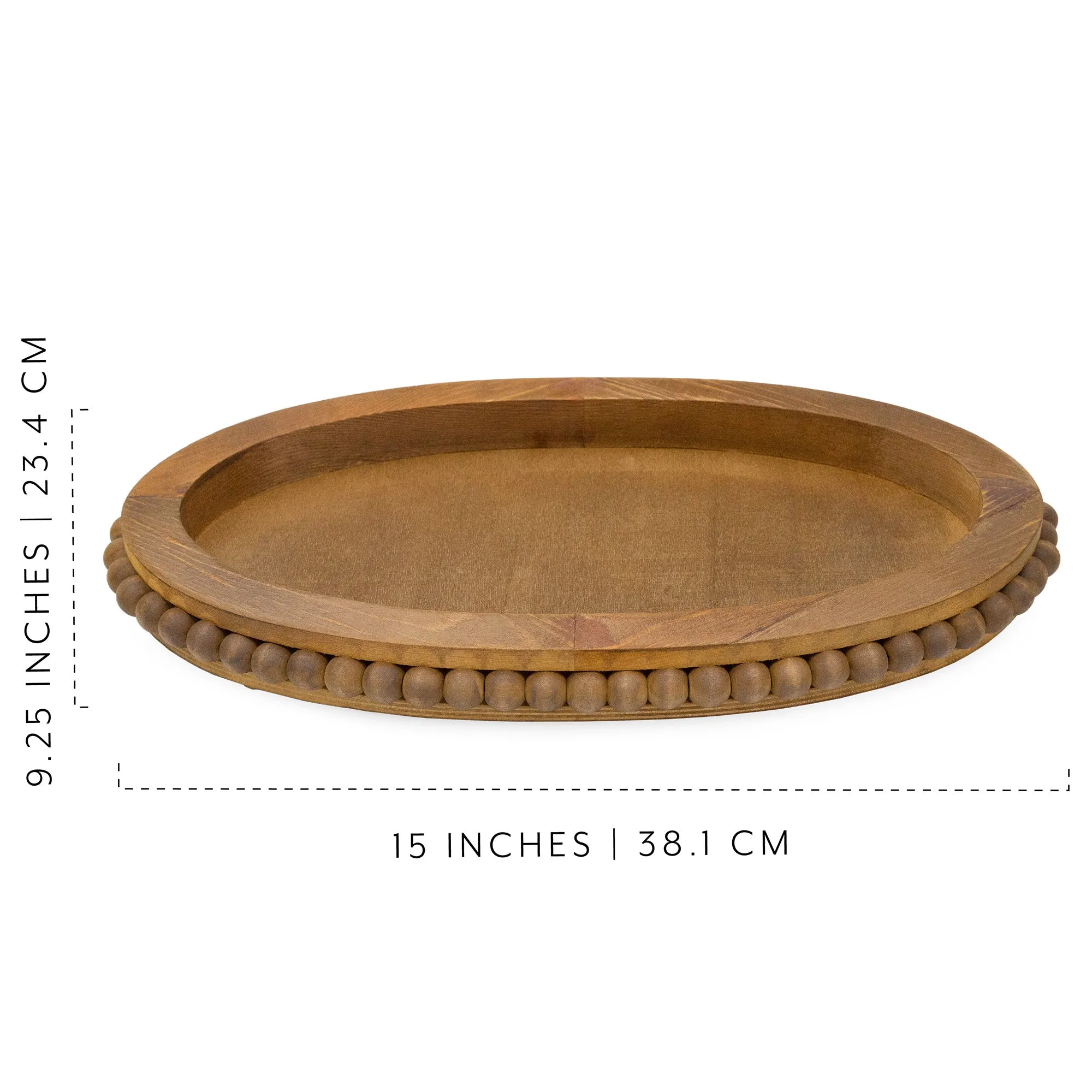 Wood Beaded Tray