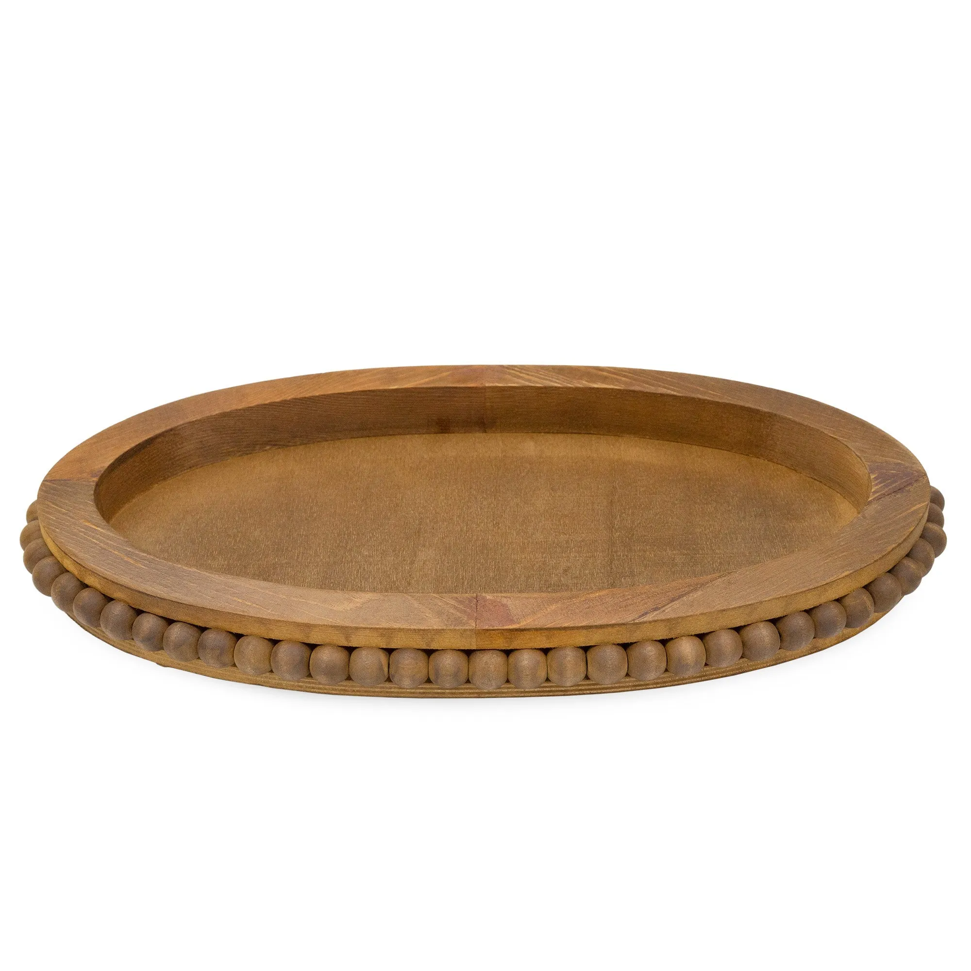 Wood Beaded Tray
