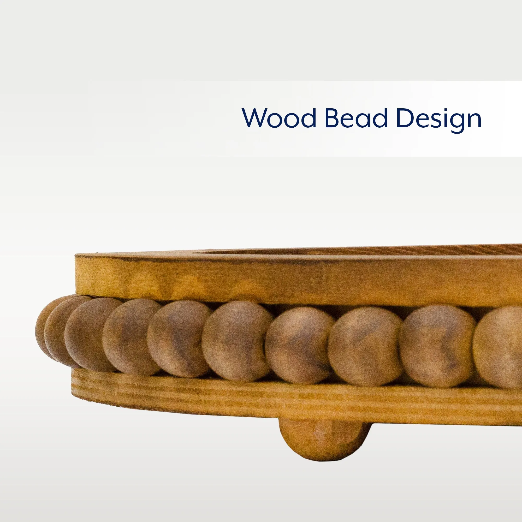 Wood Beaded Tray