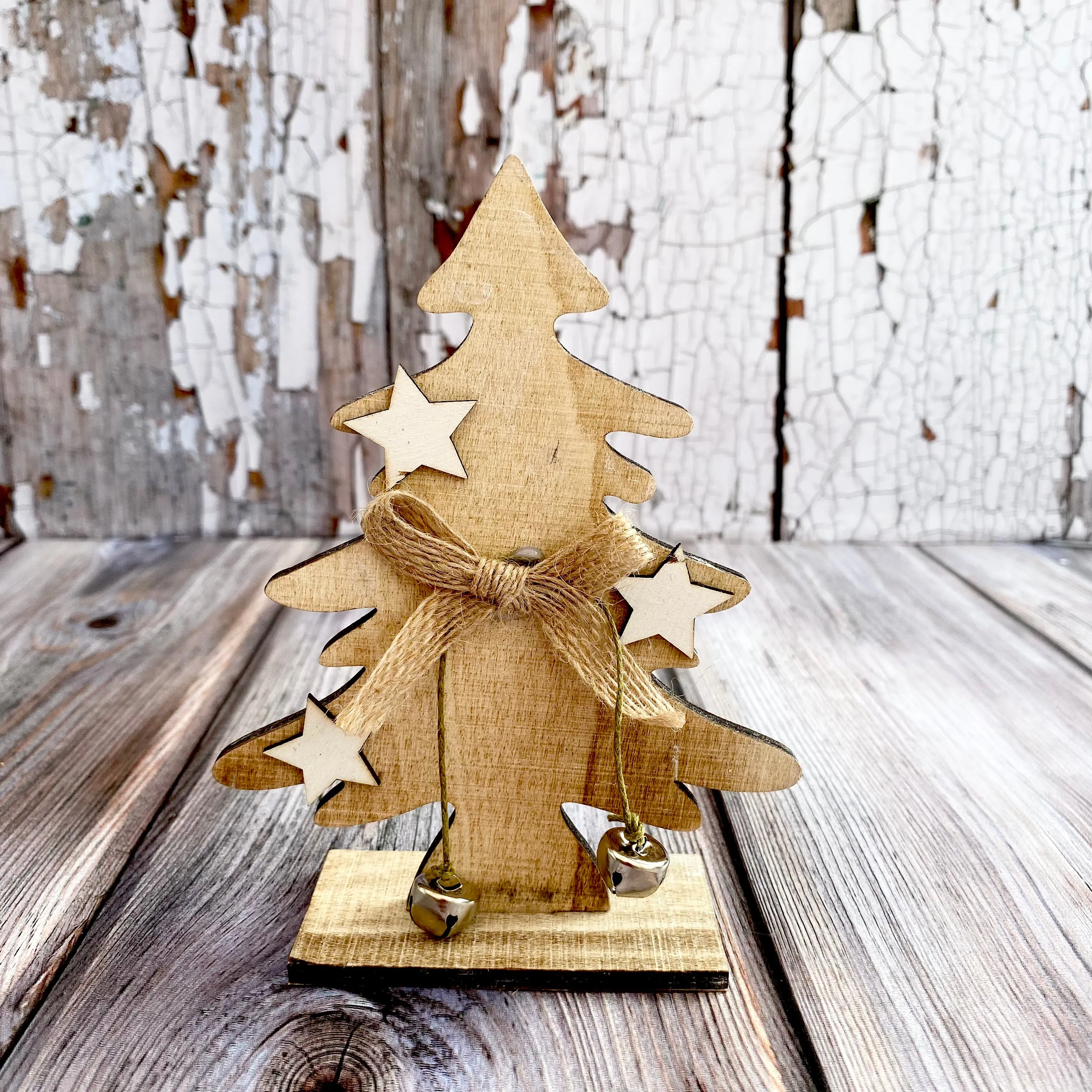 Wooden Tree with Star