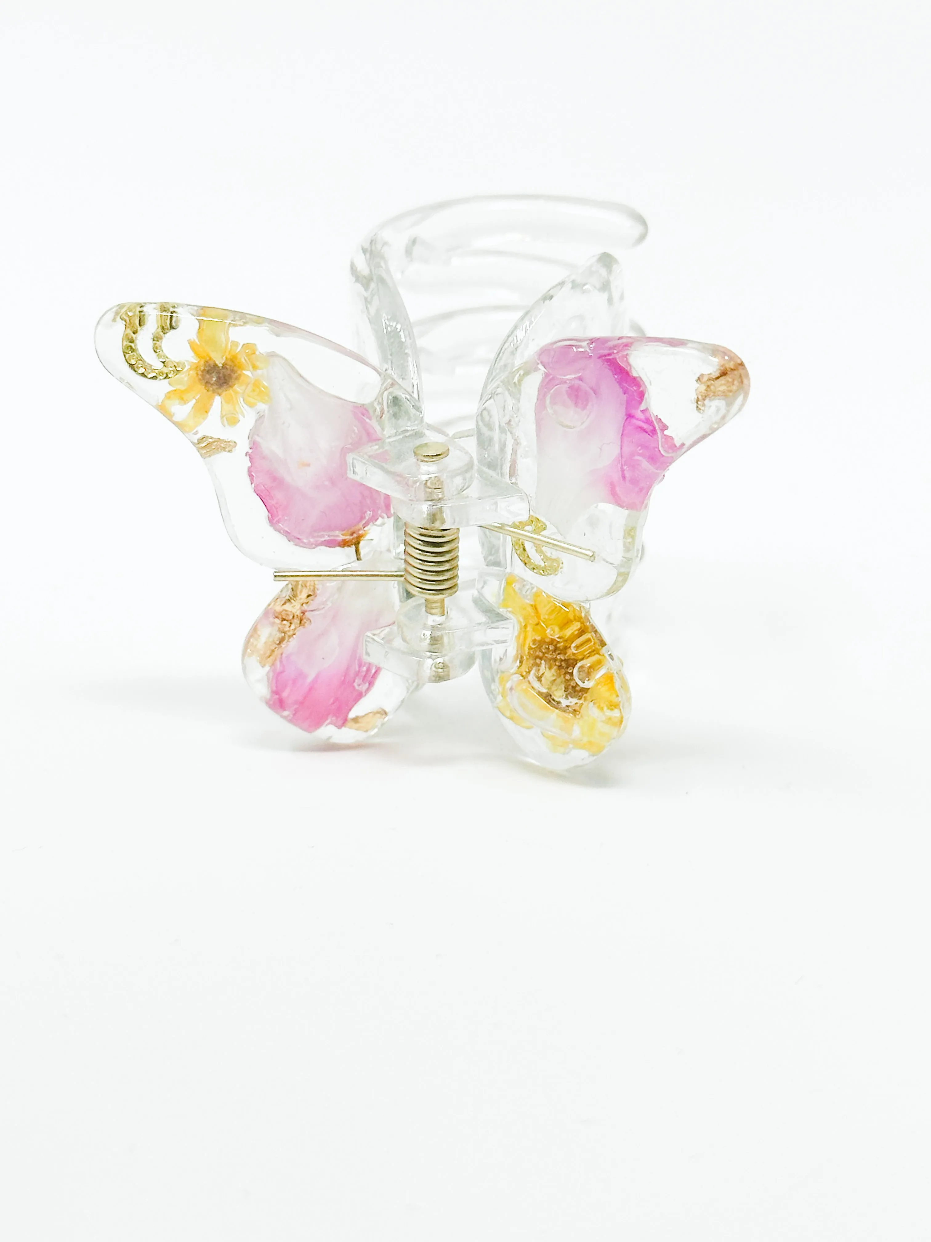 Yellow and Pink SM Butterfly Clip
