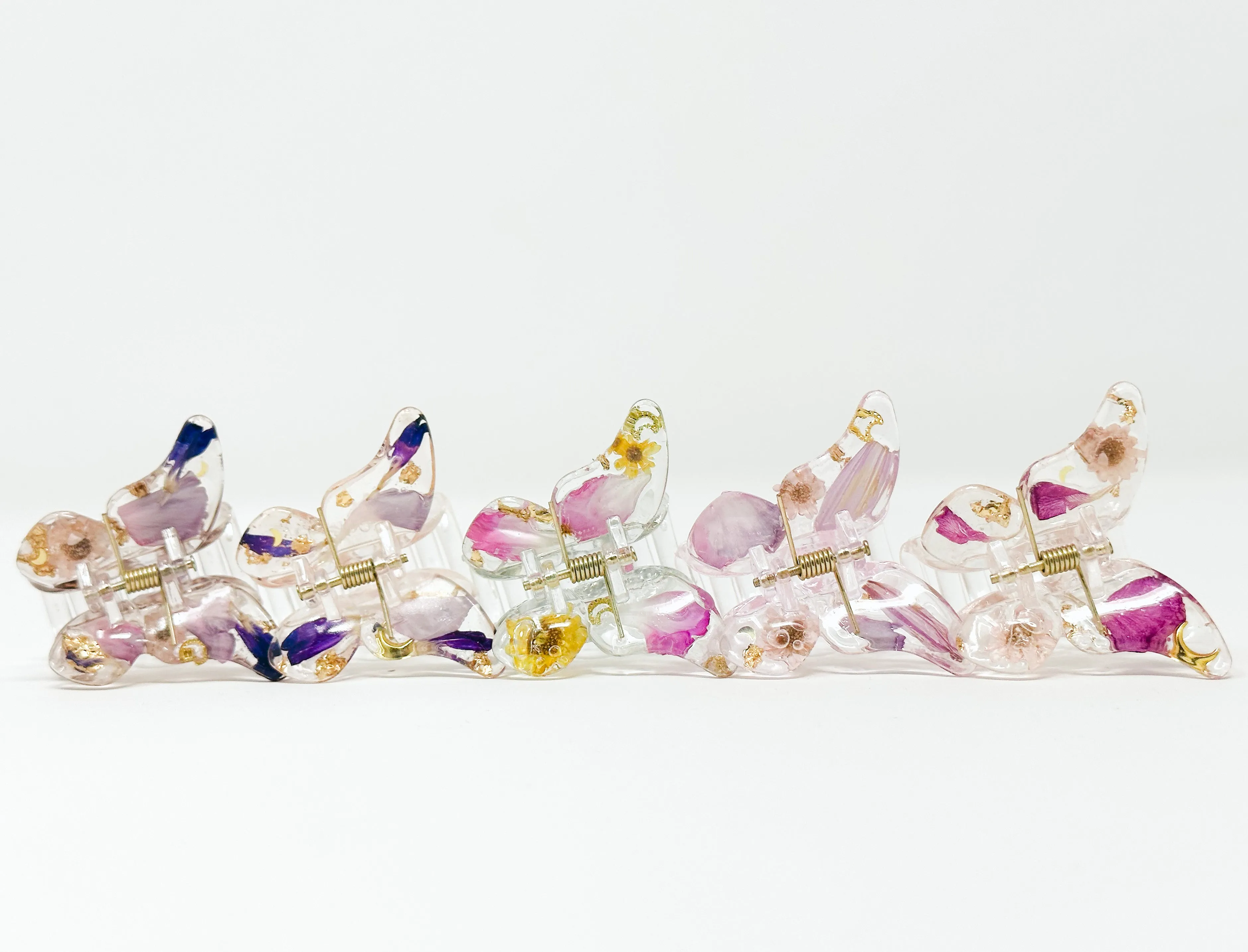 Yellow and Pink SM Butterfly Clip