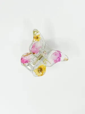 Yellow and Pink SM Butterfly Clip
