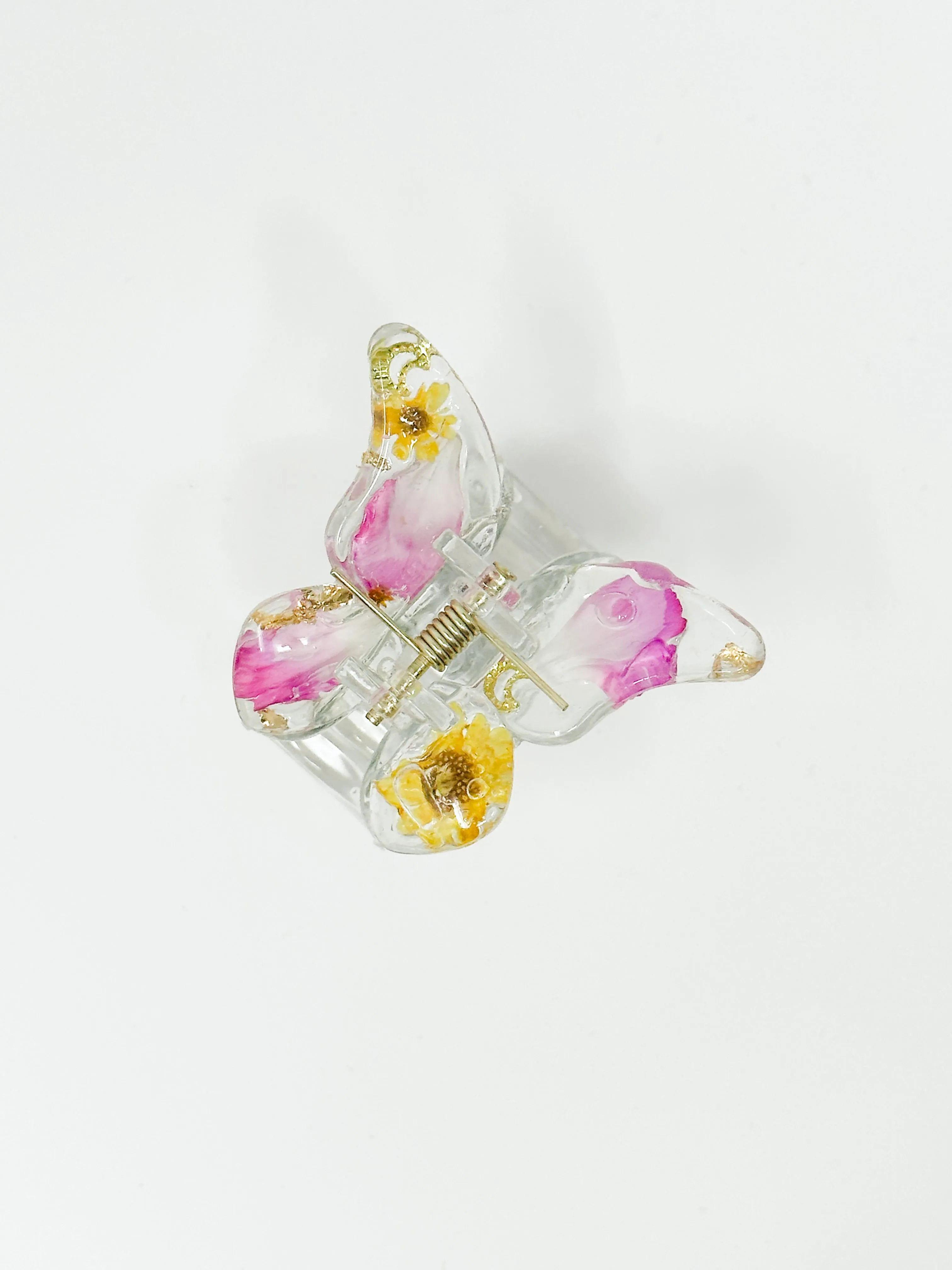 Yellow and Pink SM Butterfly Clip