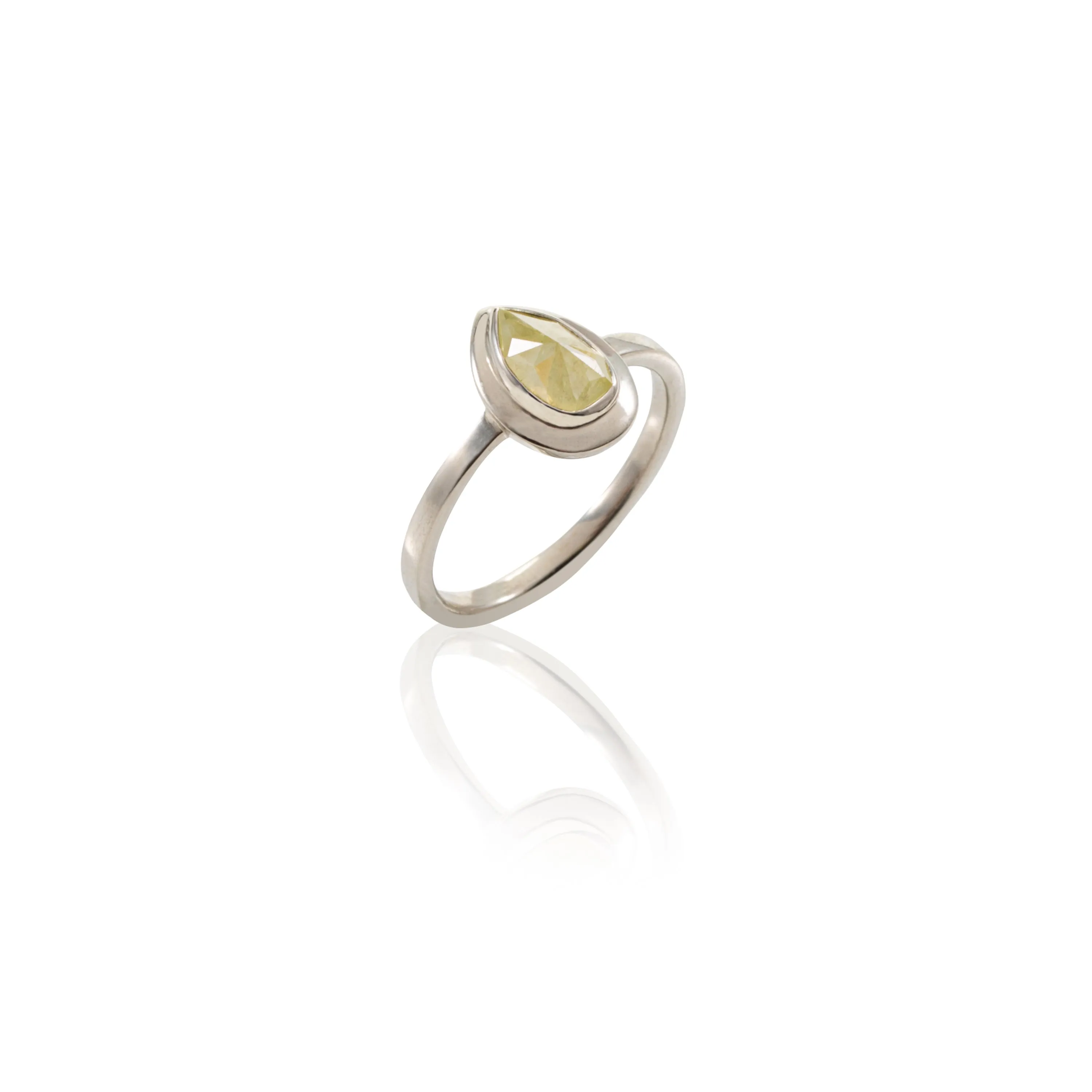 Yellow Diamond Rose Cut Ring