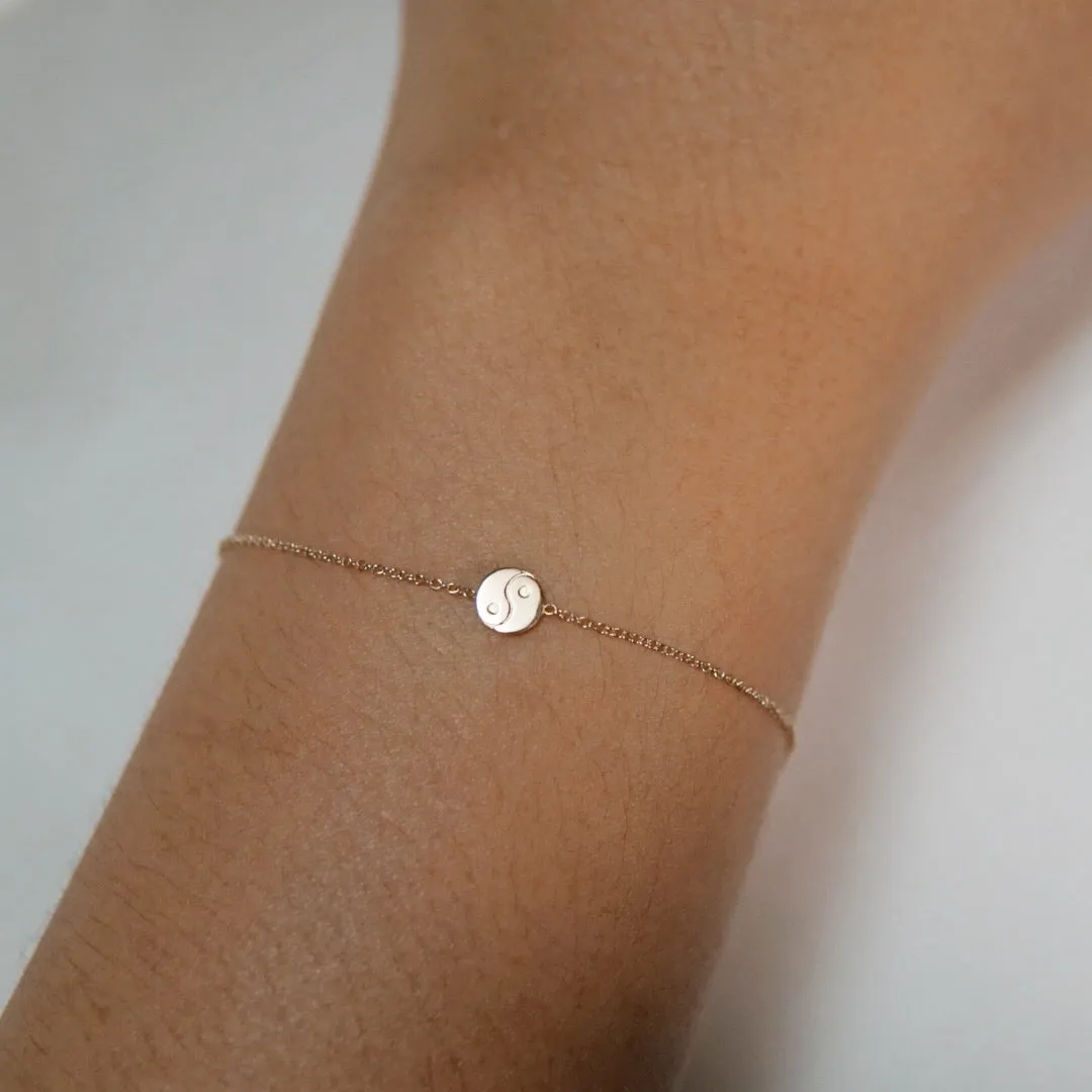 Yin Yang Chain Bracelet - Solid 14kt