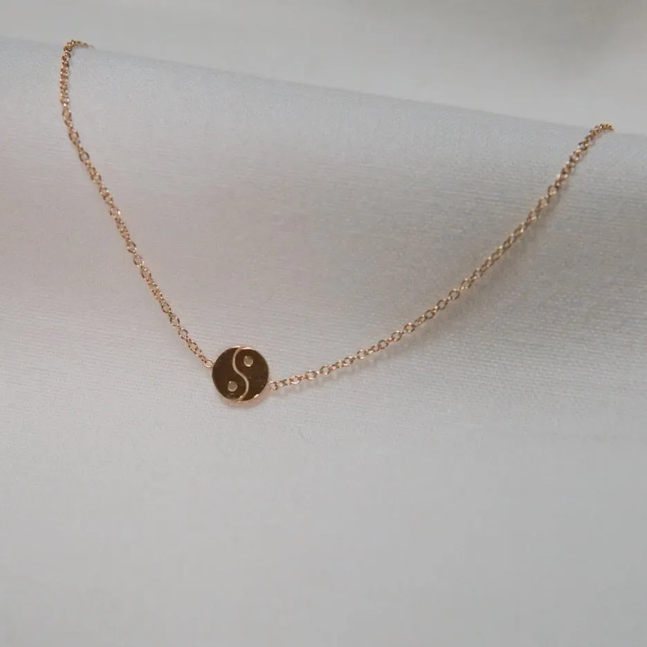 Yin Yang Chain Bracelet - Solid 14kt
