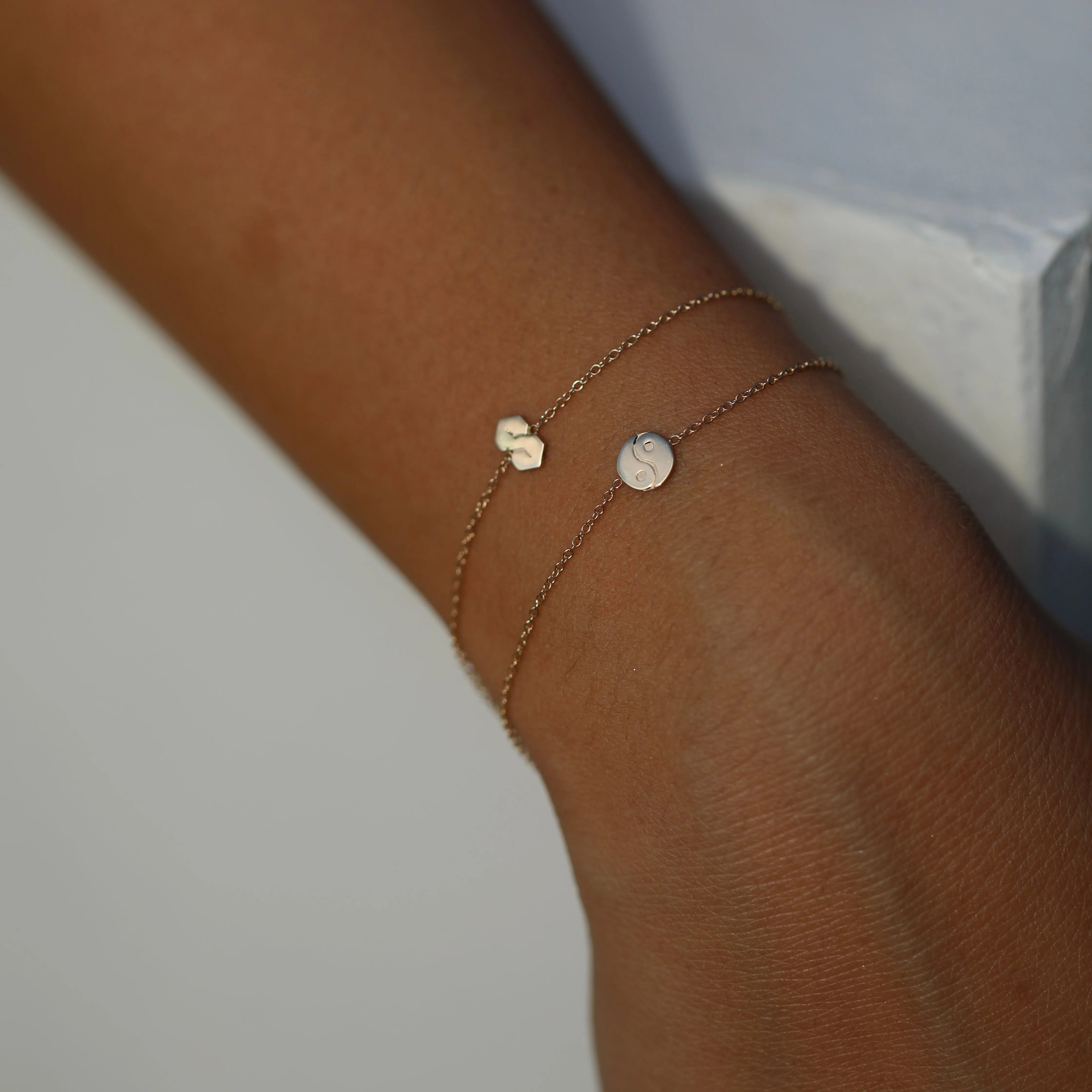 Yin Yang Chain Bracelet - Solid 14kt