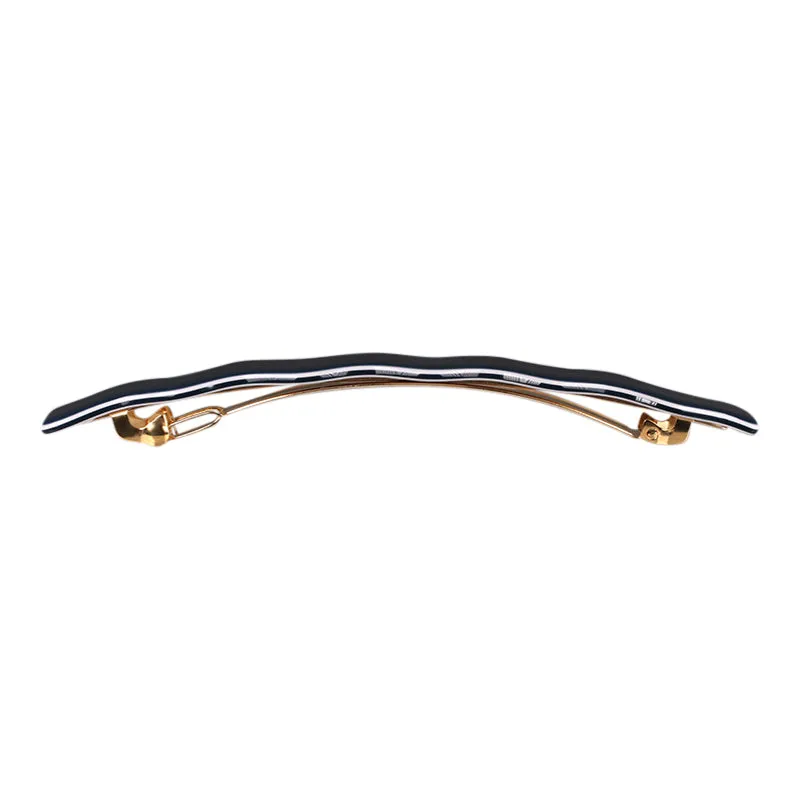 Zig Zag Navy Hair Clip
